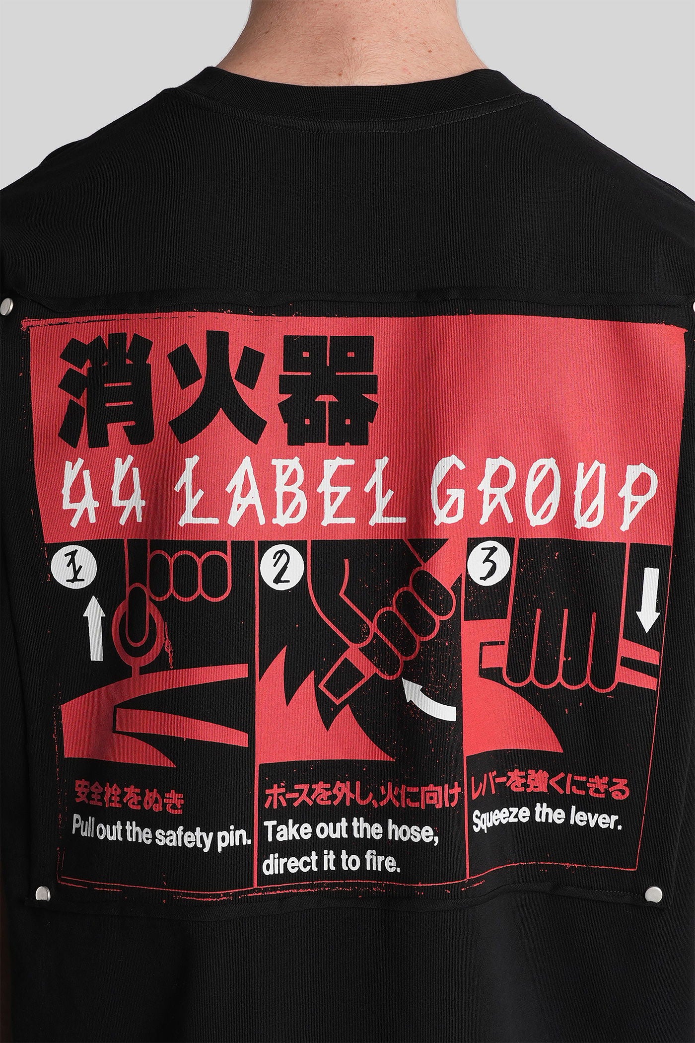 T-Shirt in black cotton - Image 5