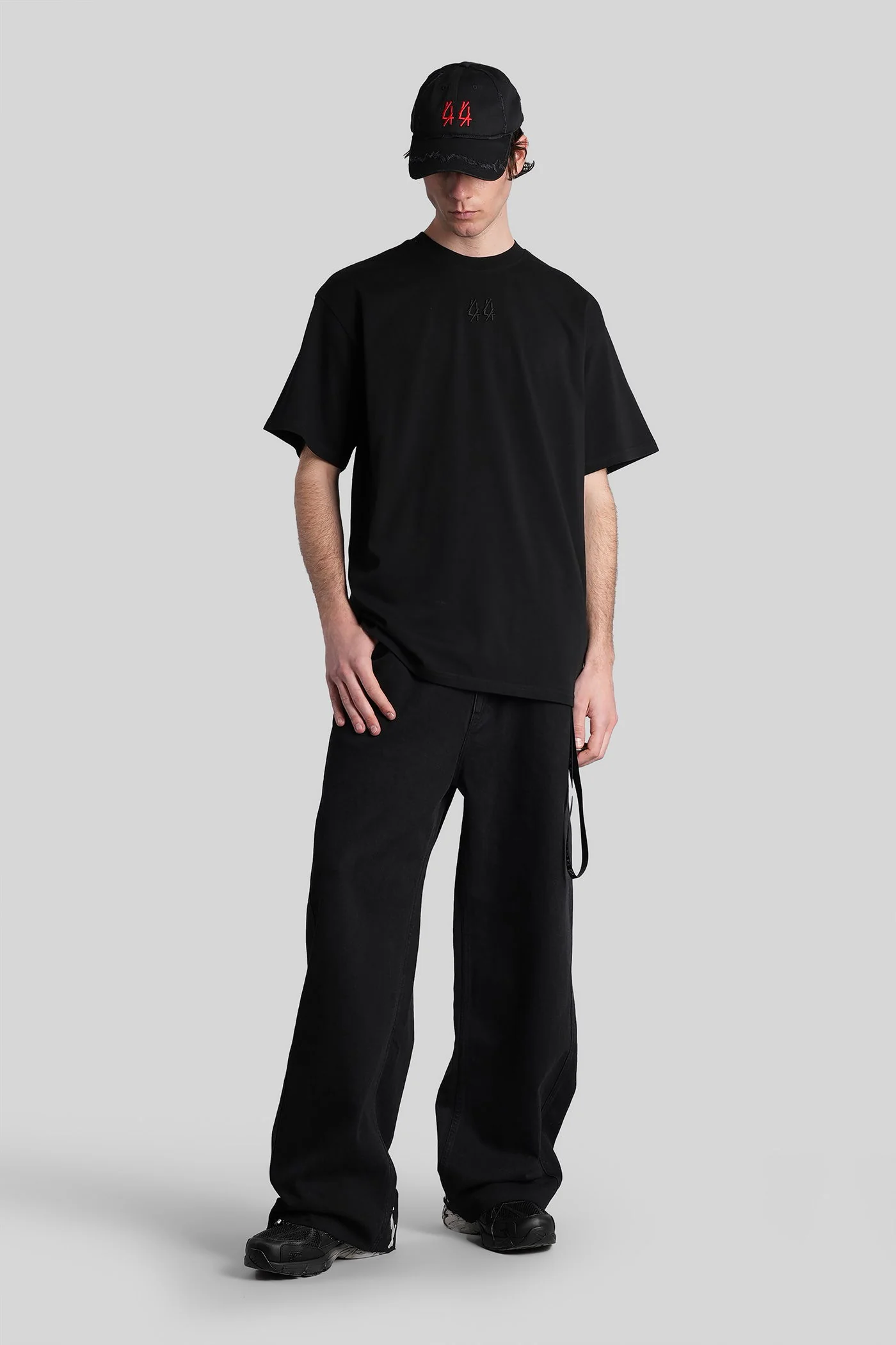 T-Shirt in black cotton - Image 2