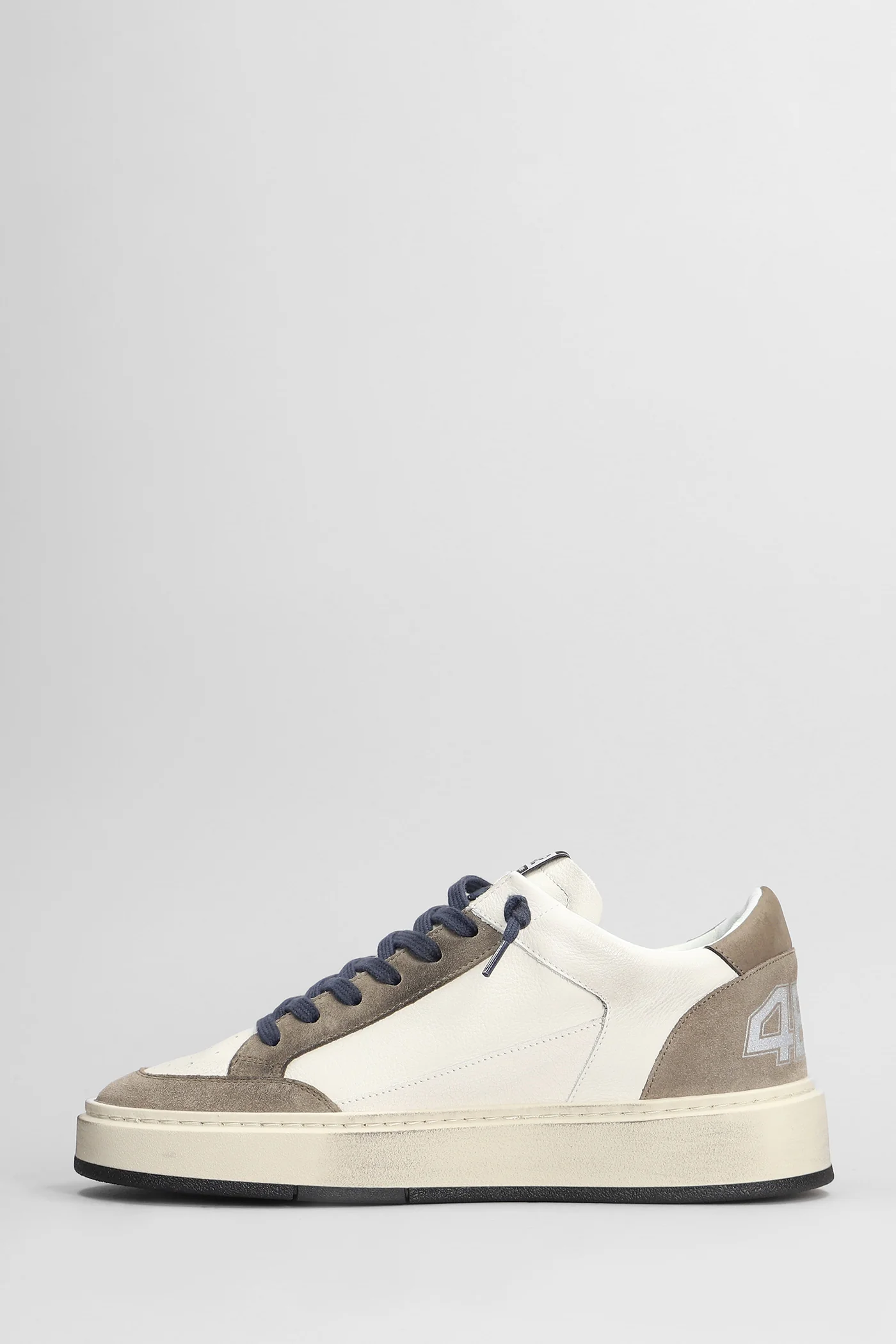 Kyle Sneakers in beige suede and leather - Image 3