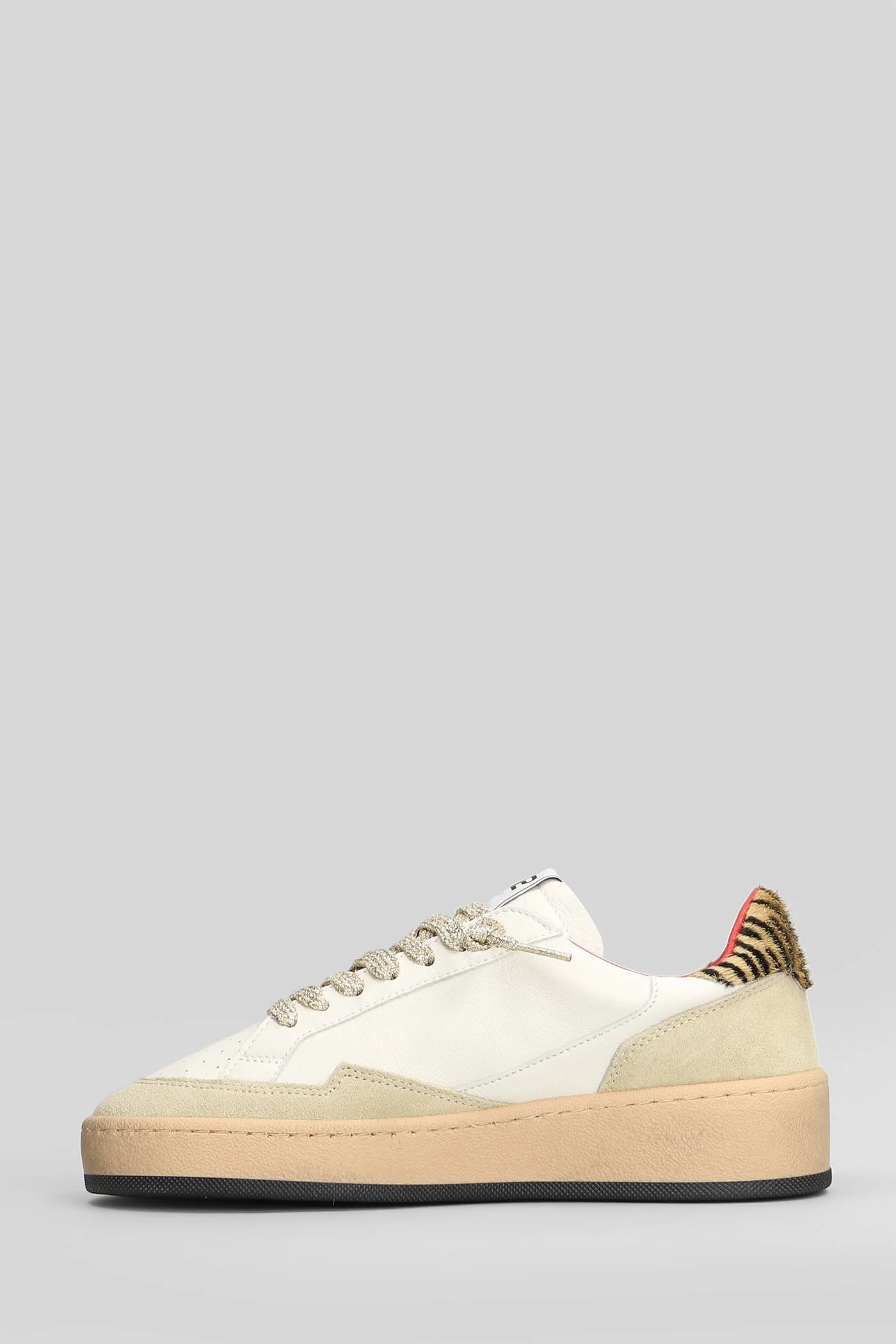 Playnew Sky Sneakers in white suede and leather - Image 3