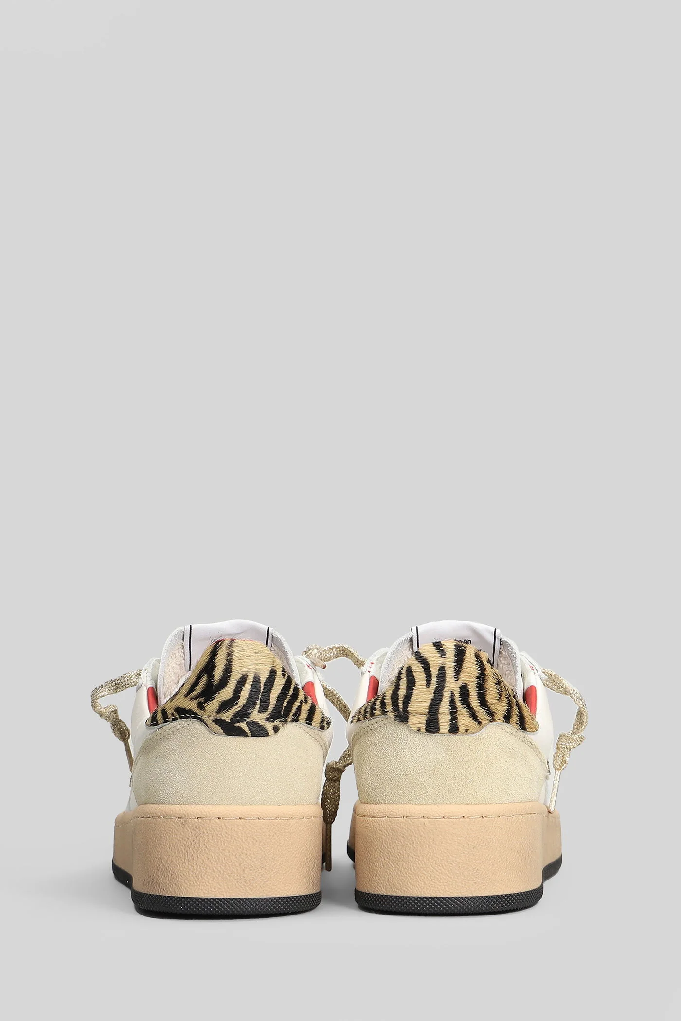 Playnew Sky Sneakers in white suede and leather - Image 4