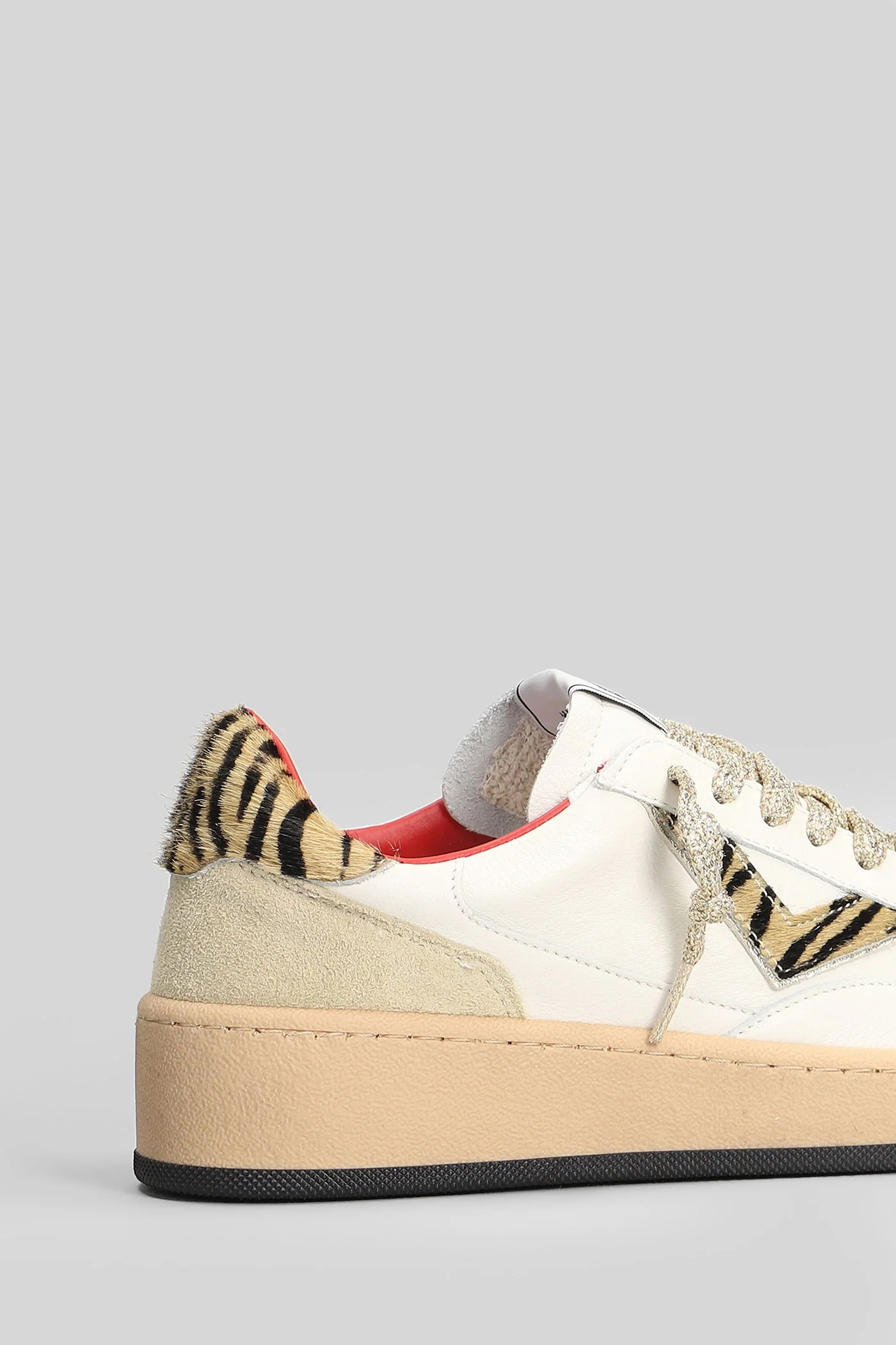 Playnew Sky Sneakers in white suede and leather - Image 5