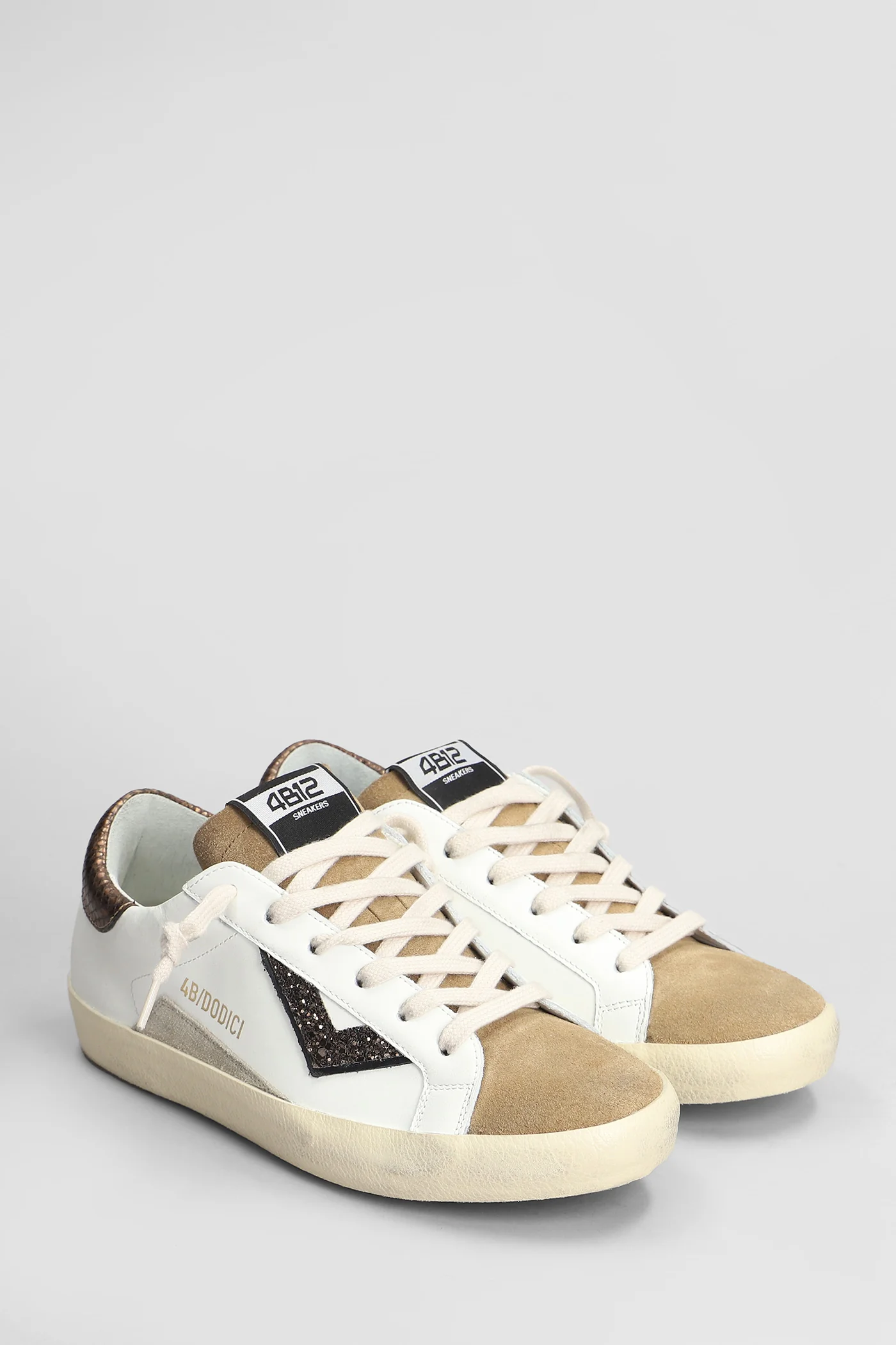 Suprime Sneakers in white suede and leather - Image 2