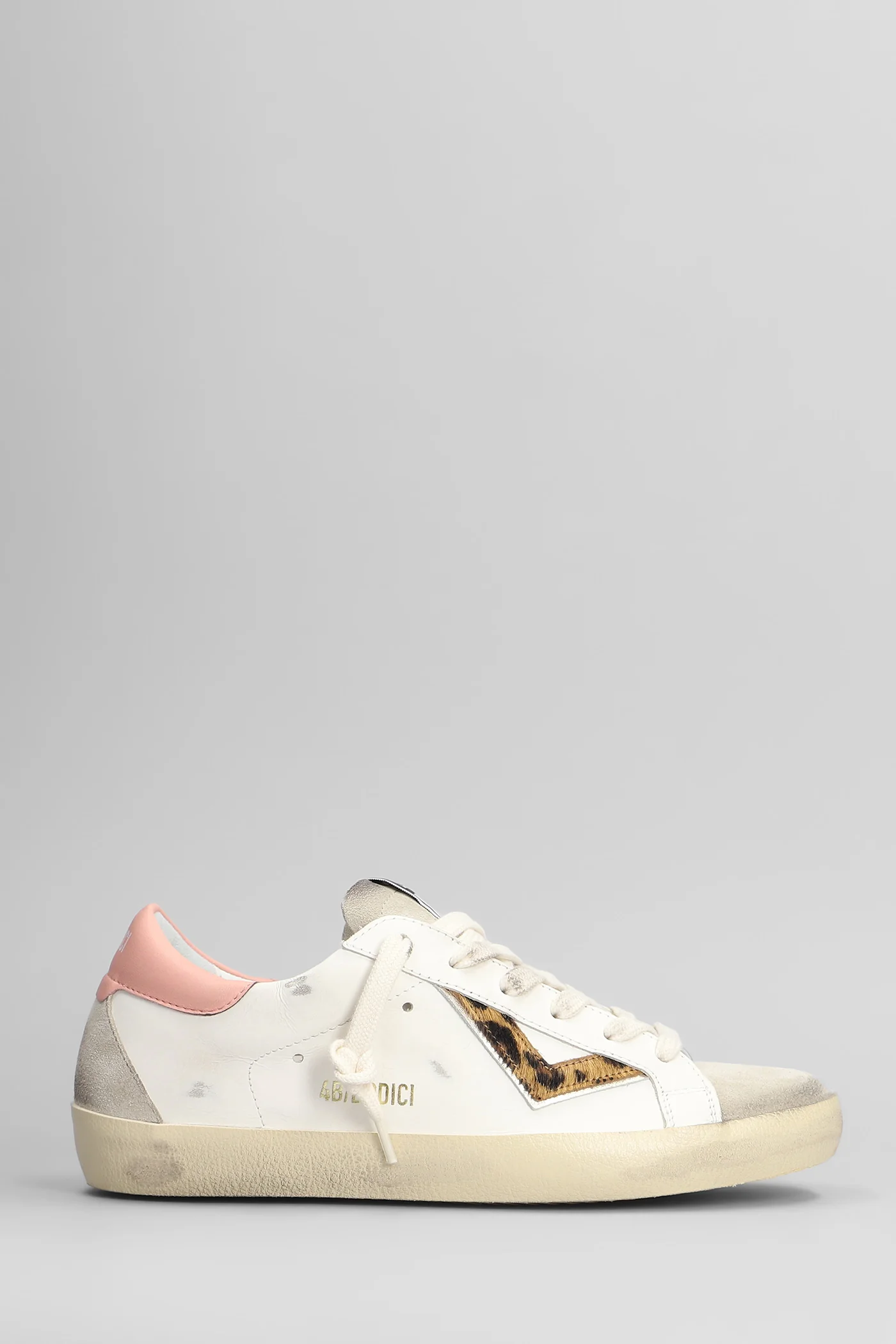 Suprime Sneakers in white suede and leather