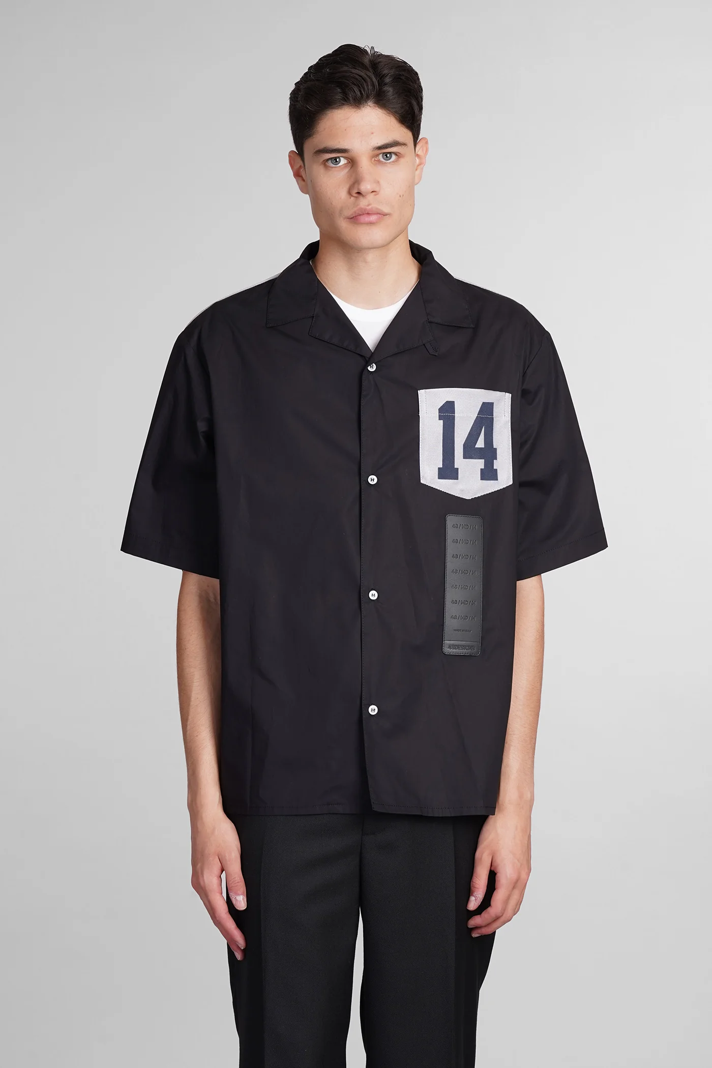 Shirt in black cotton