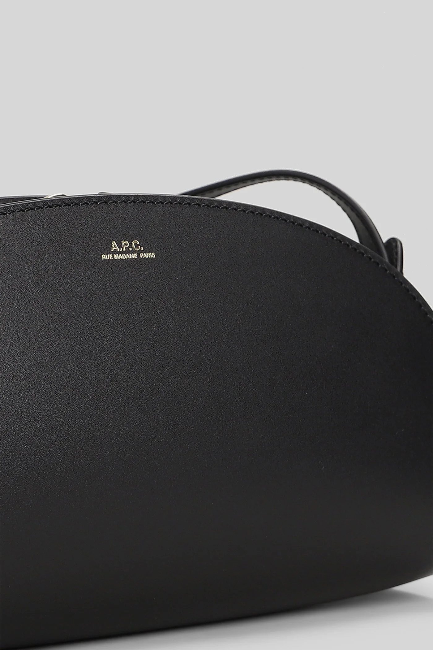 Demi lune Shoulder bag in black leather - Image 4