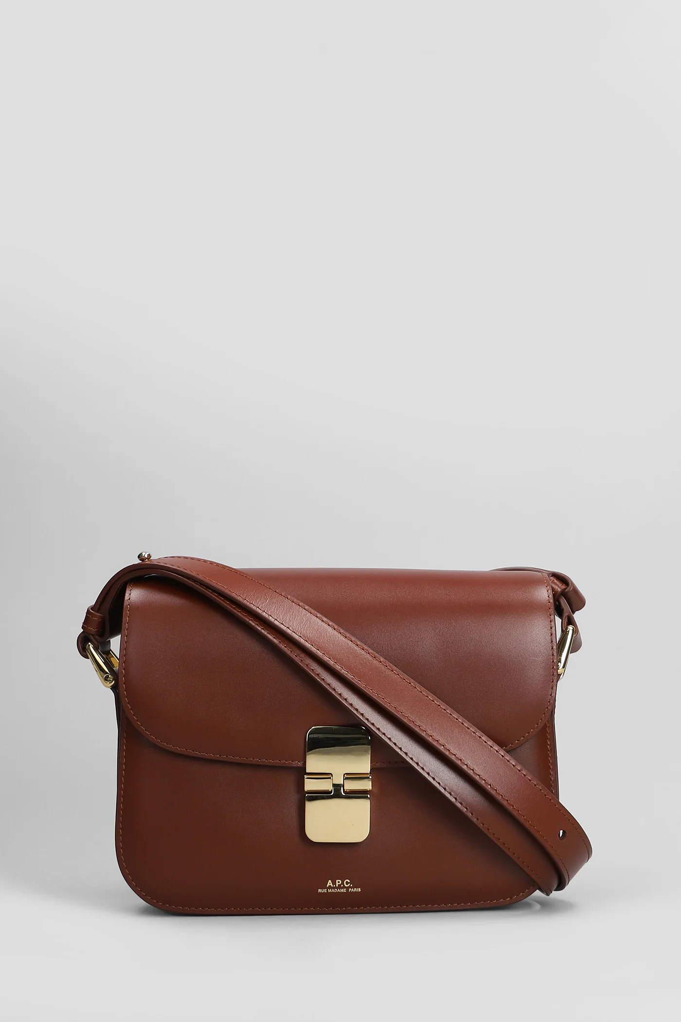 Grace small Shoulder bag in leather color leather