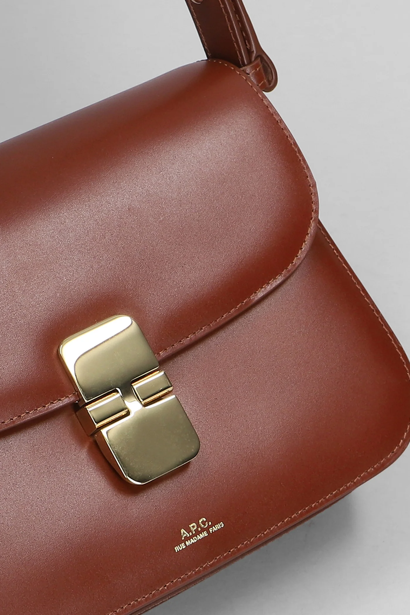 Grace small Shoulder bag in leather color leather - Image 4
