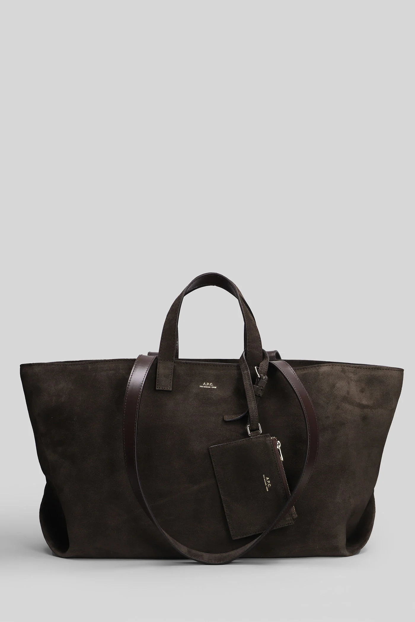 Le drummer Tote in grey suede - Image 21