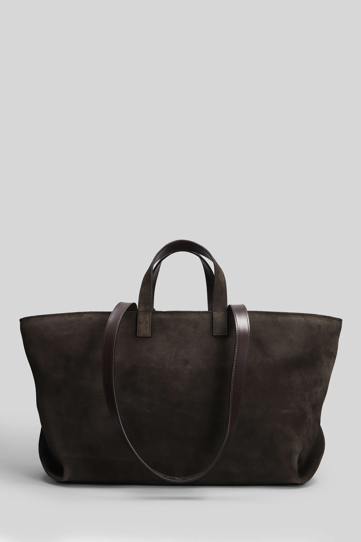 Le drummer Tote in grey suede - Image 3