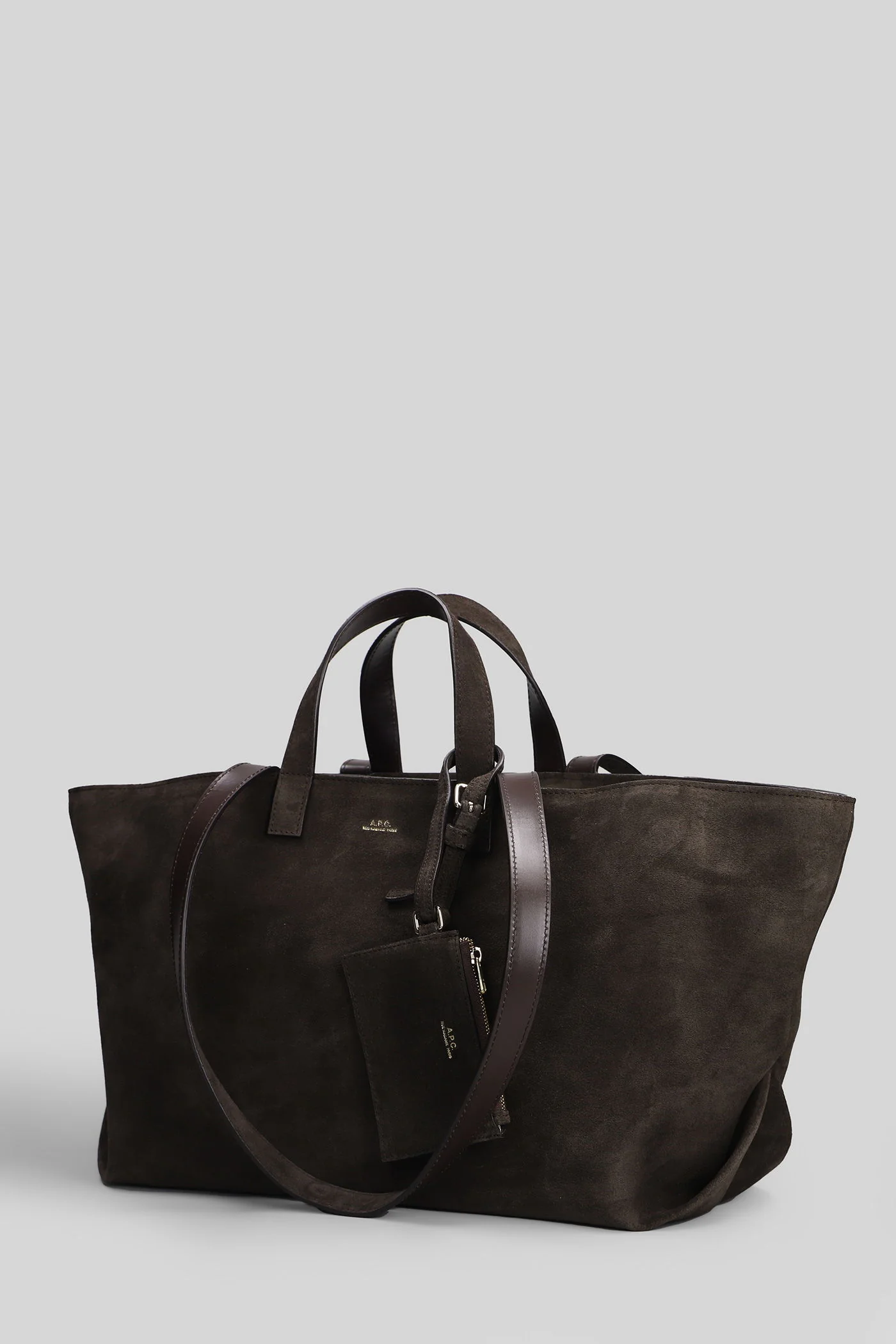 Le drummer Tote in grey suede - Image 46
