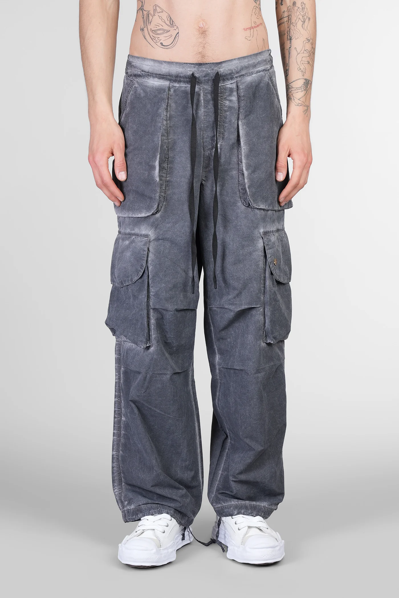 Pants in black polyamide