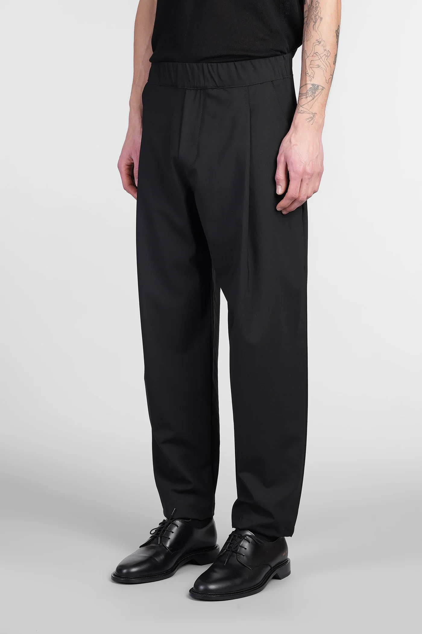 Pants in black wool - Image 4