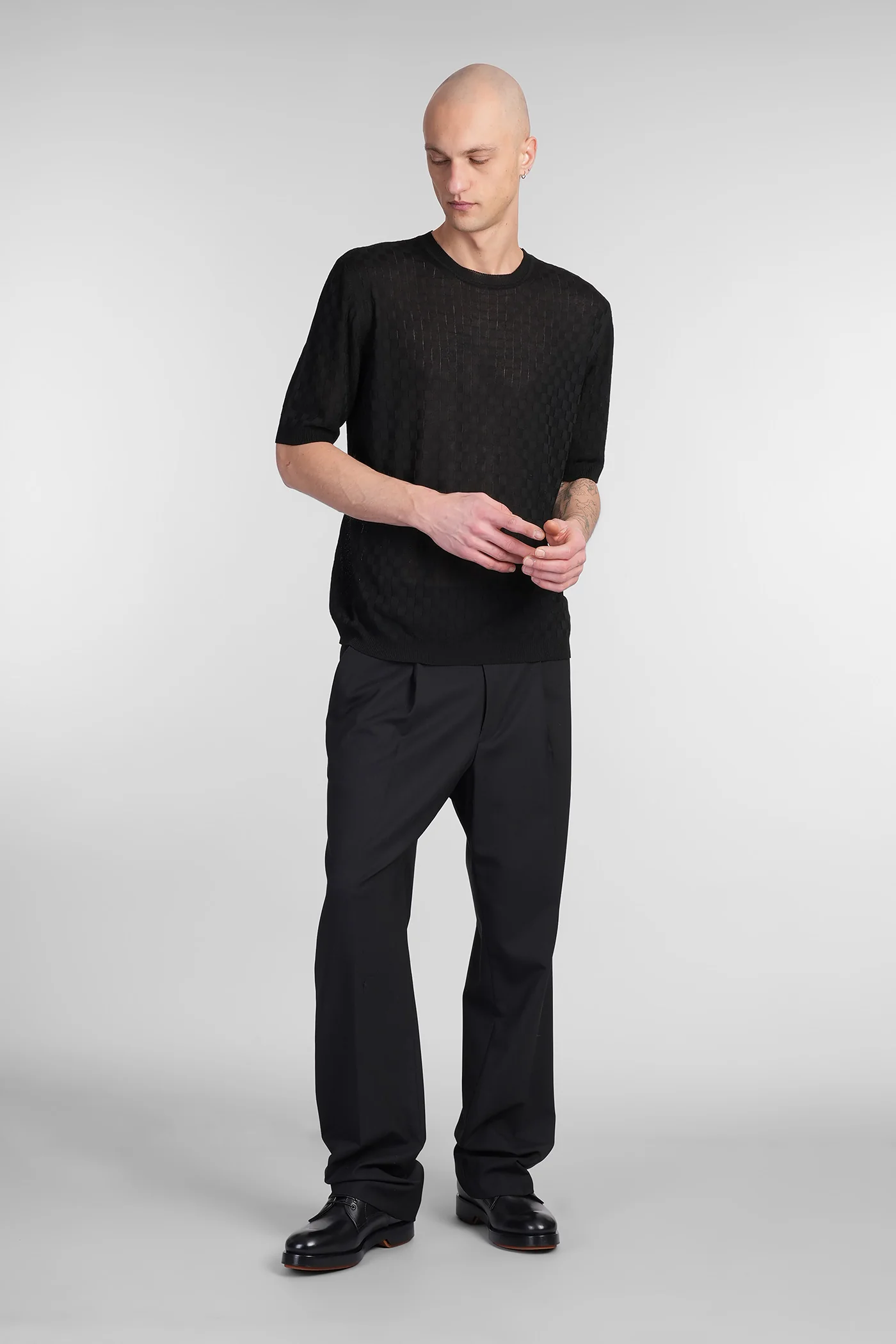 Pants in black wool - Image 2