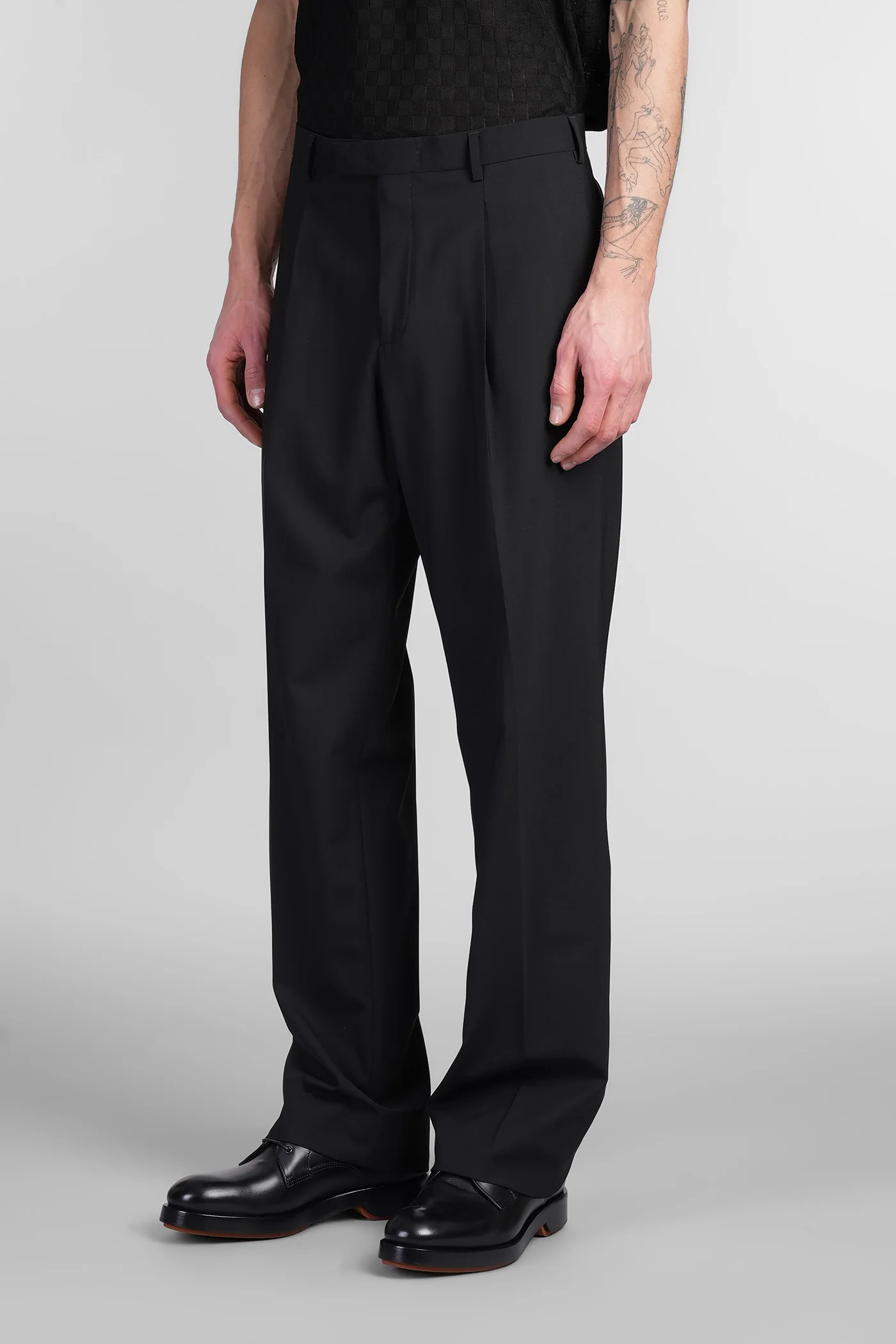 Pants in black wool - Image 4