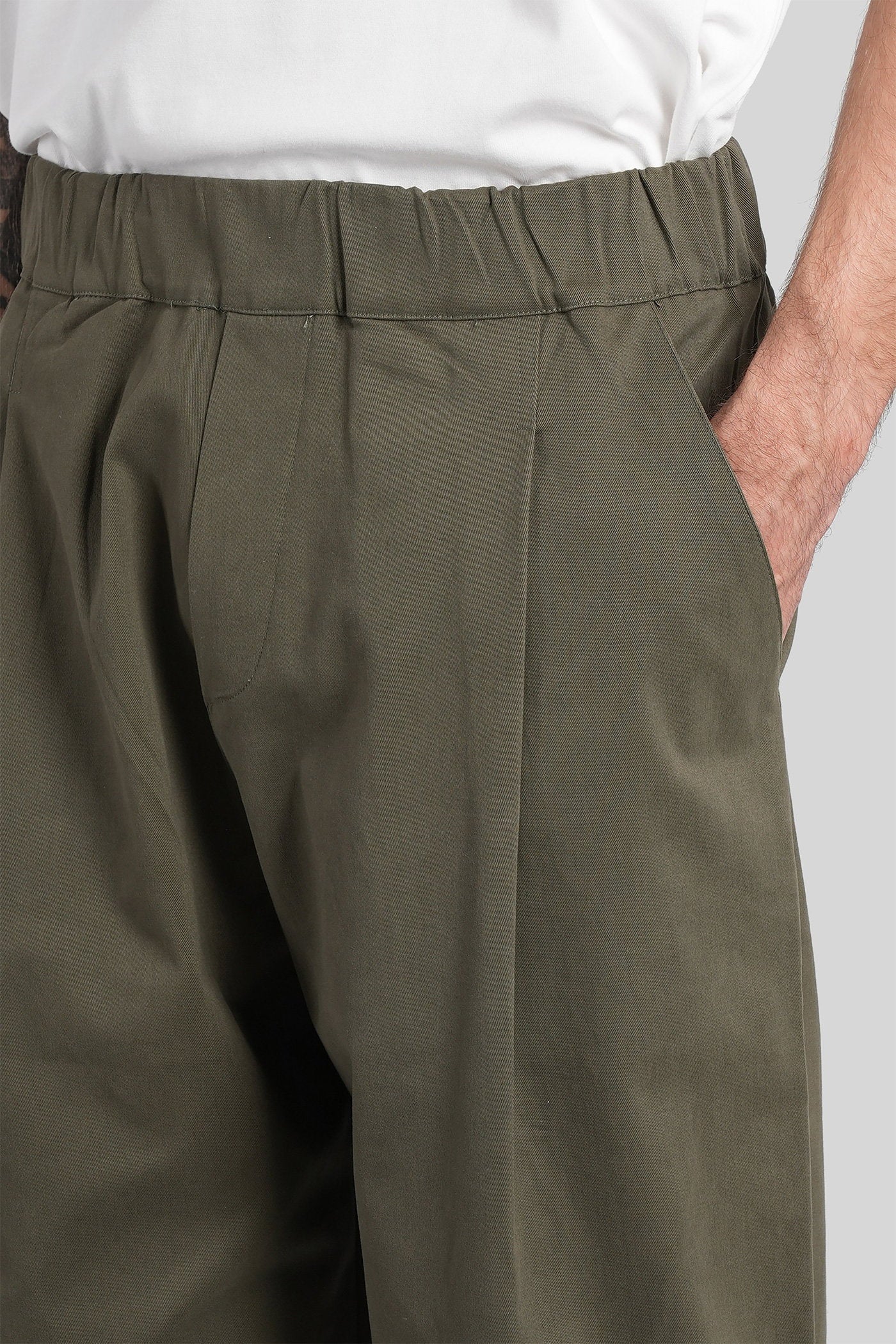 Pants in green cotton - Image 5