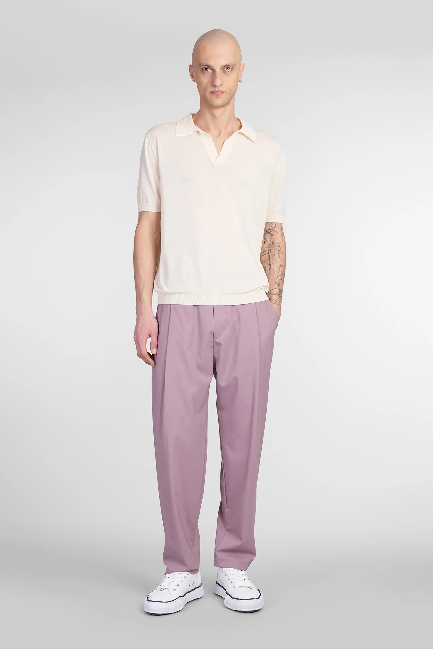 Pants in rose-pink wool - Image 2