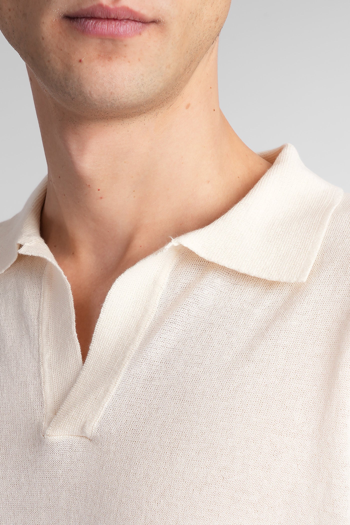 Polo in beige cotton - Image 5