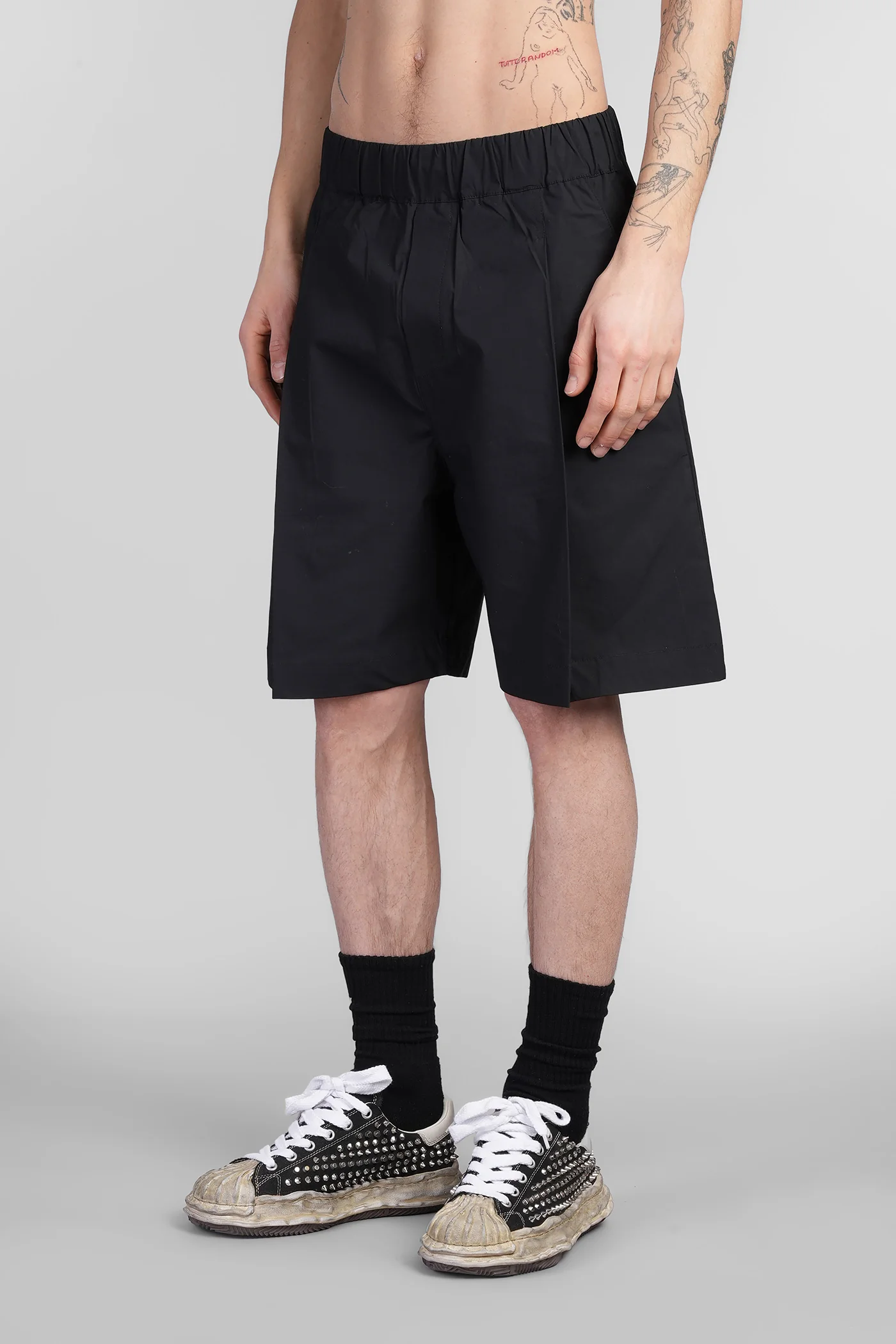 Shorts in black cotton - Image 4