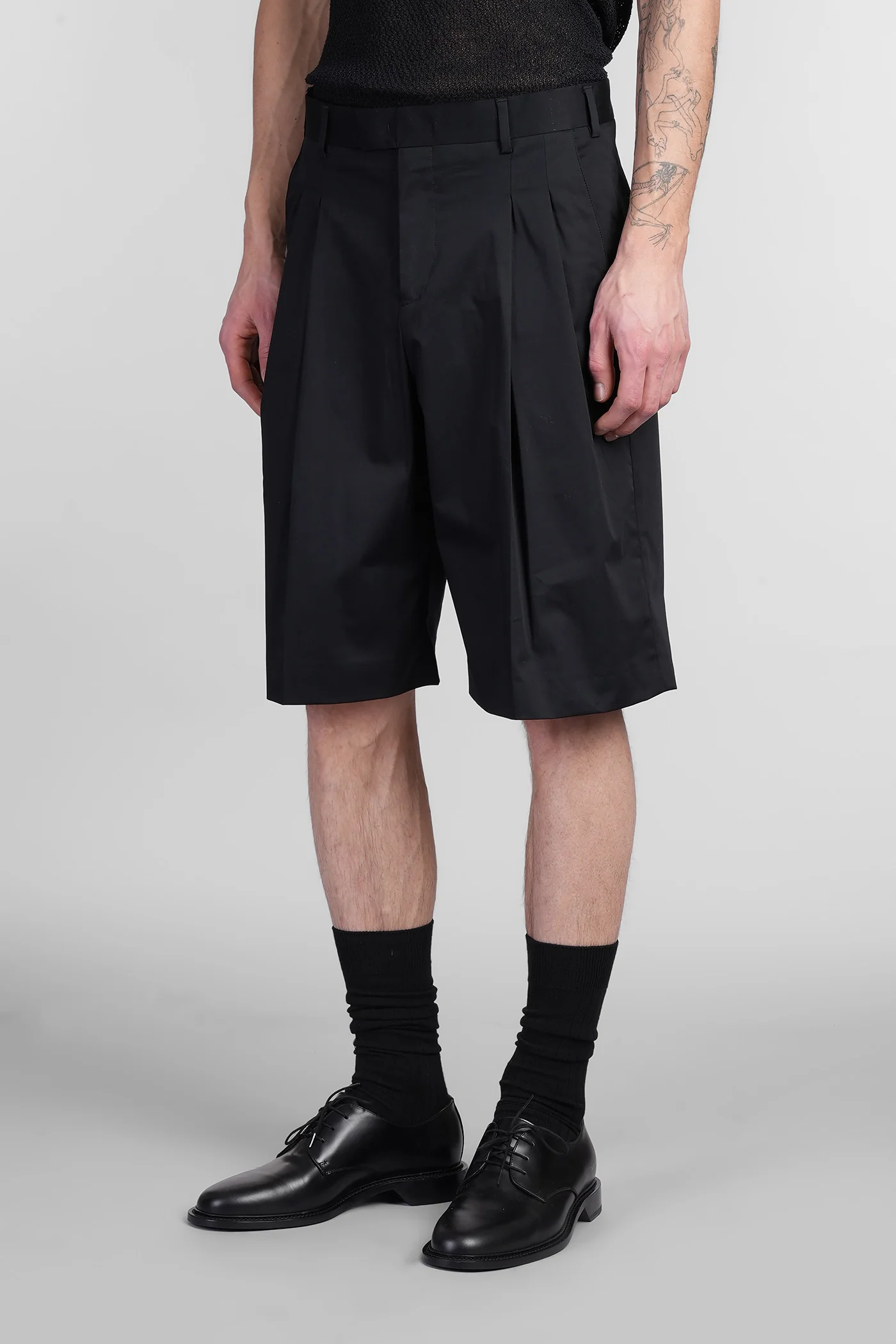 Shorts in black cotton - Image 4