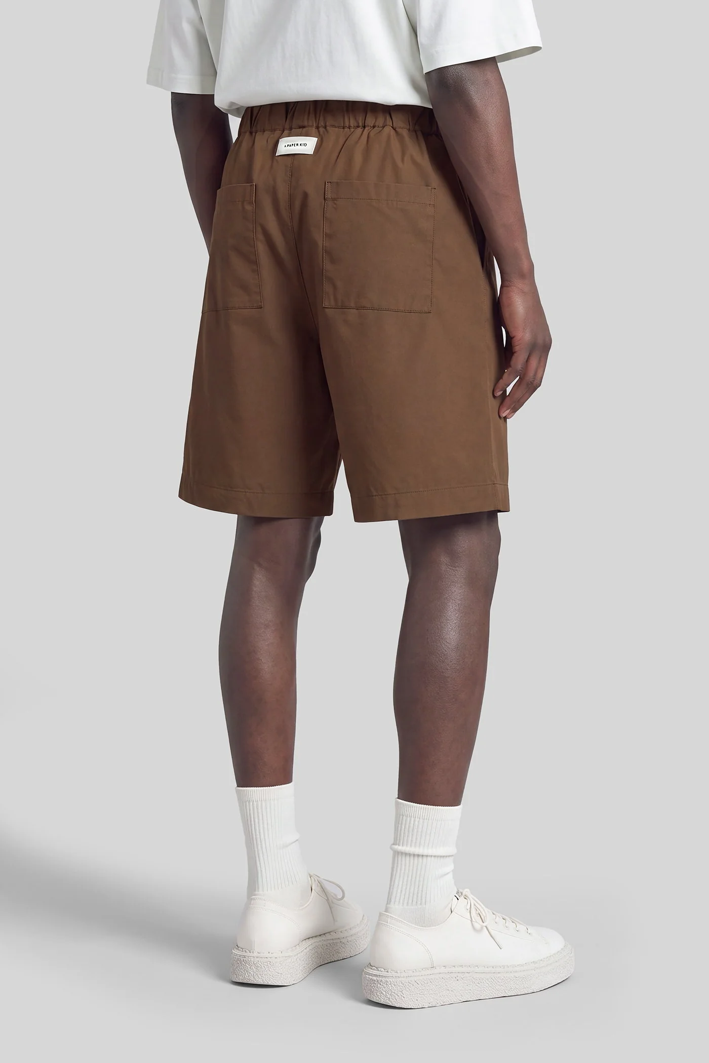 Shorts in brown cotton - Image 3