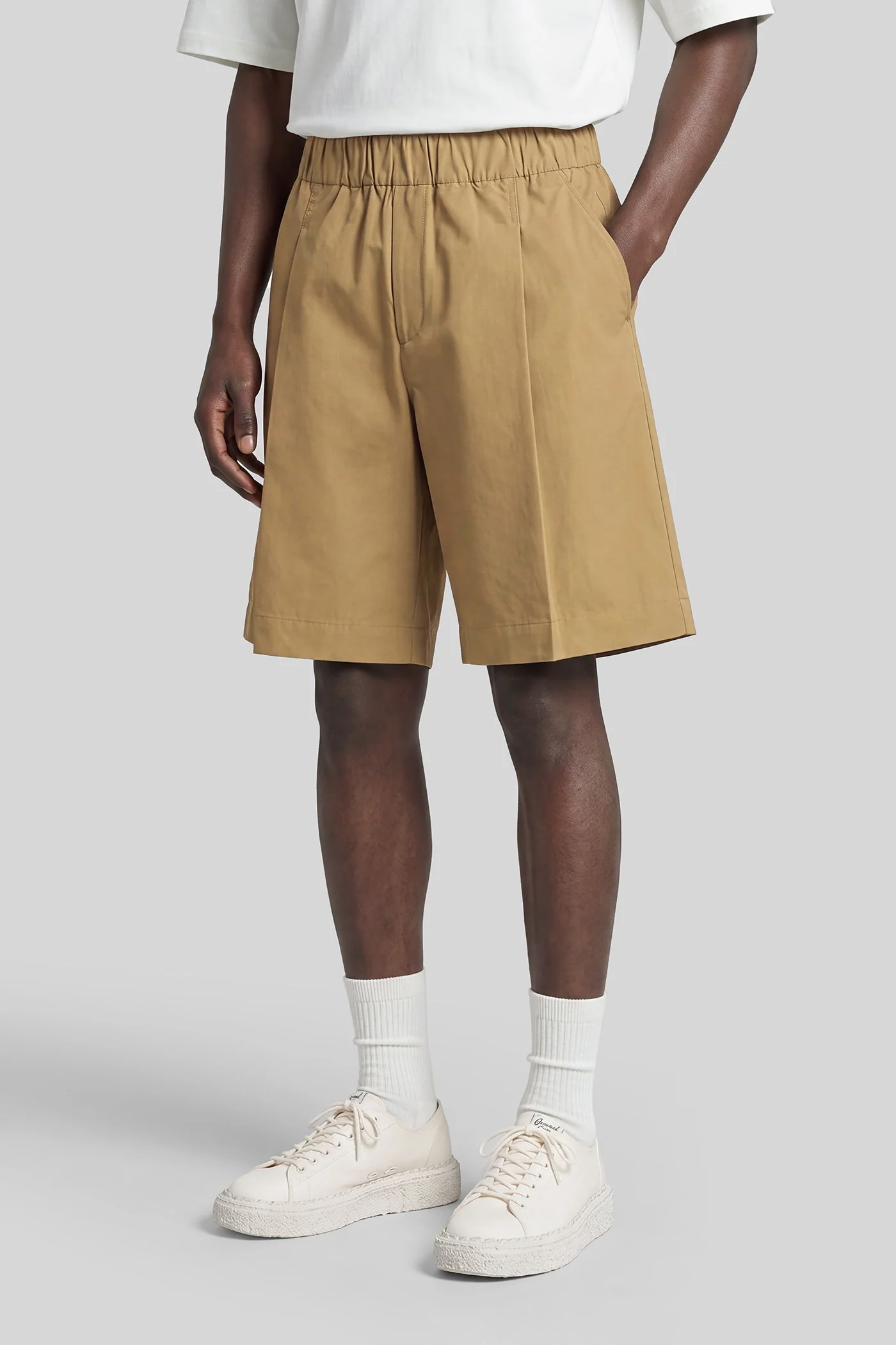Shorts in Camel cotton - Image 4