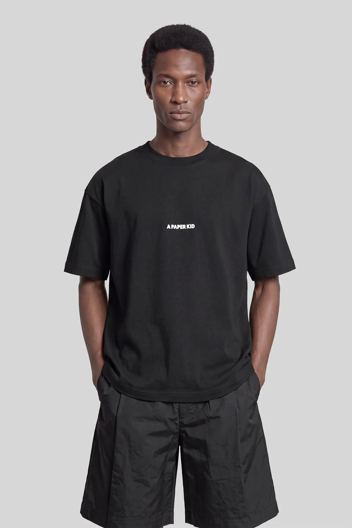 T-Shirt in black cotton