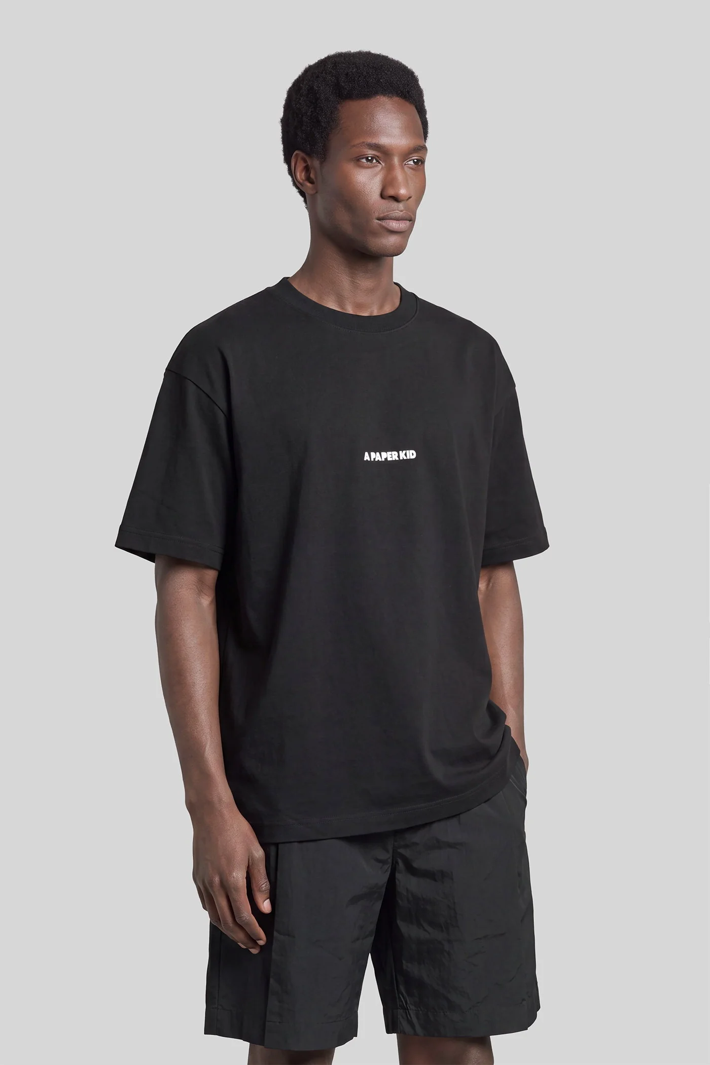 T-Shirt in black cotton - Image 4