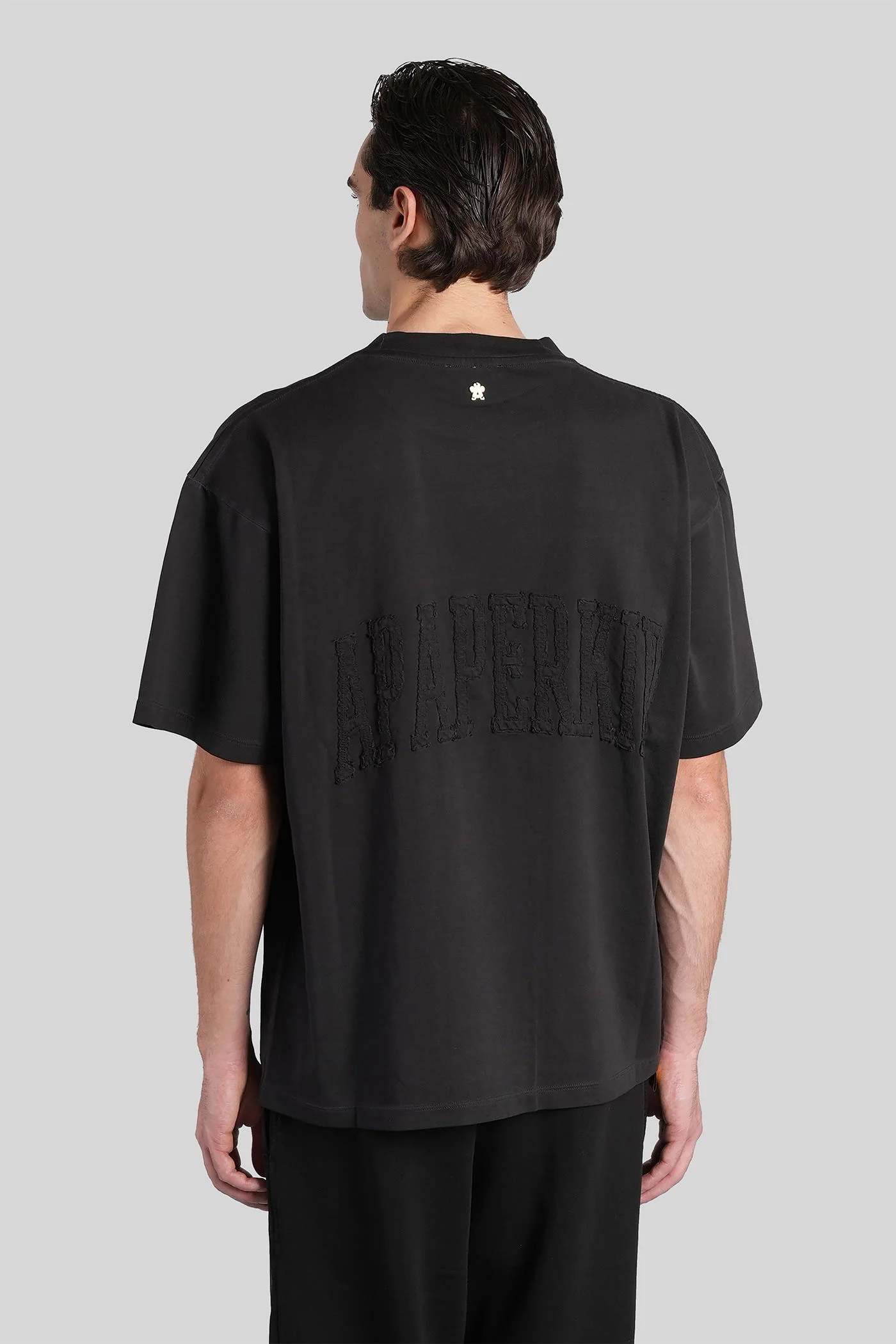 T-Shirt in black cotton - Image 3