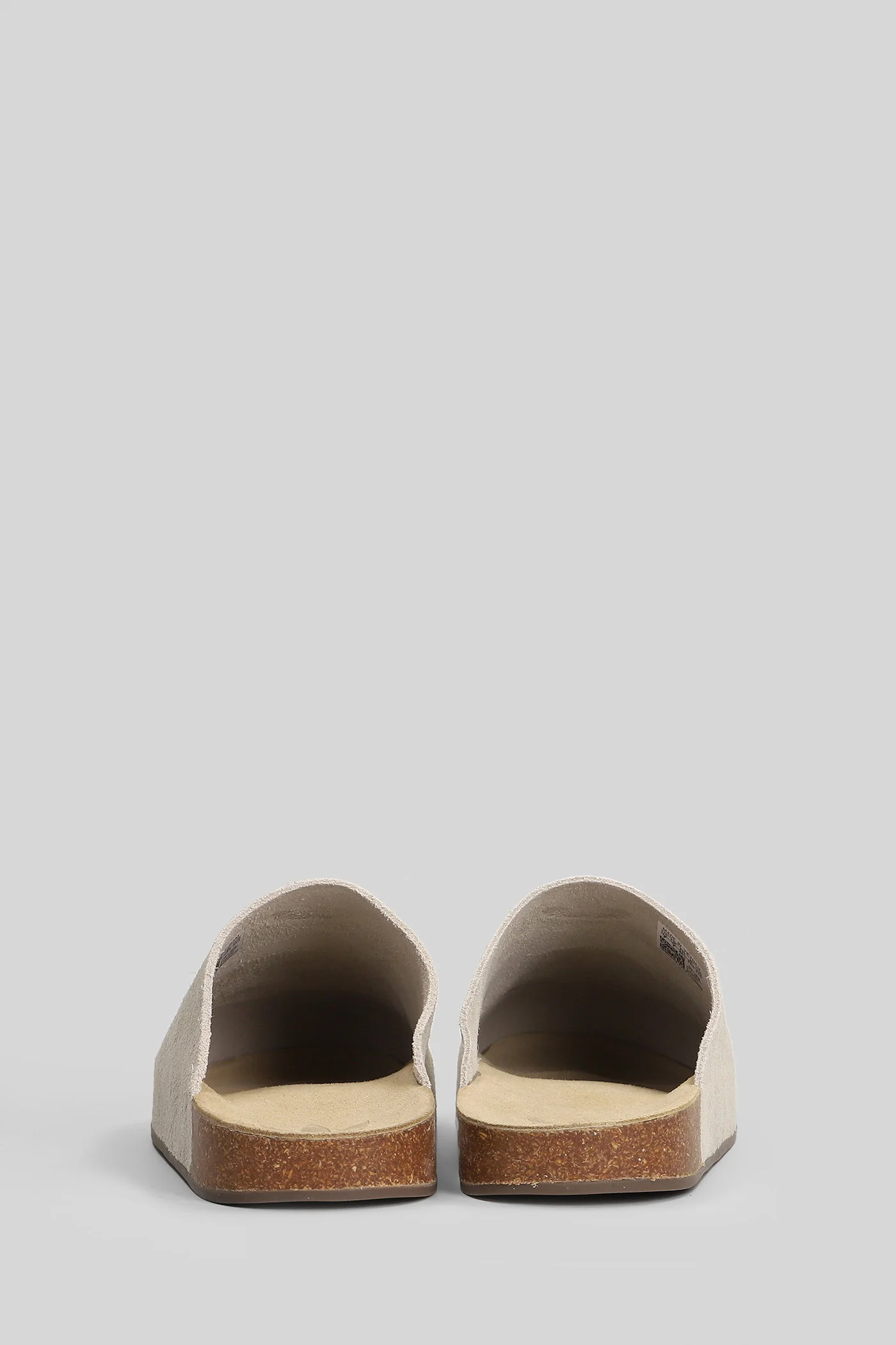 Adimule Flat sandal-slipper in beige suede - Image 4