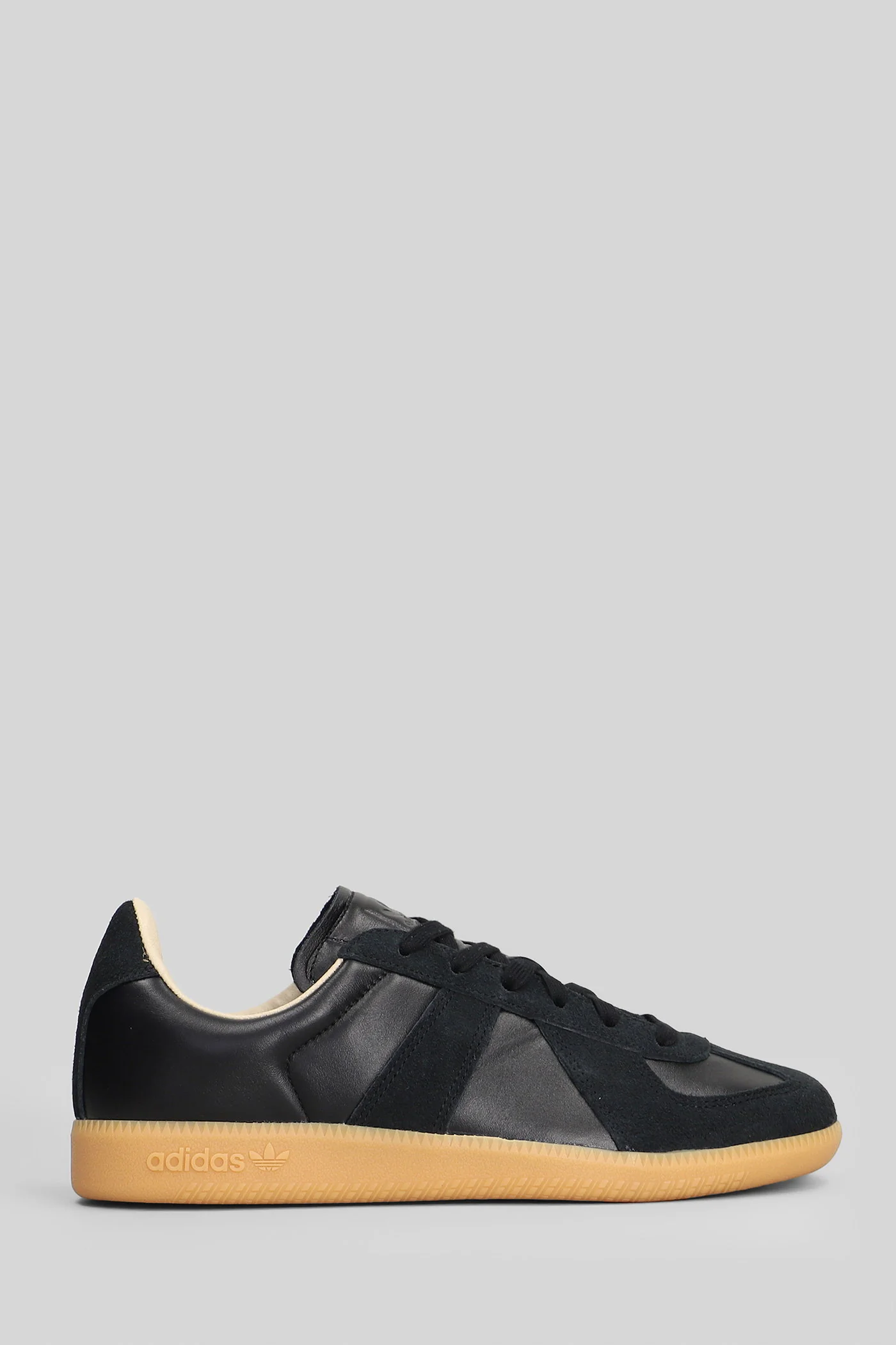 Bw army Sneakers in black suede and leather