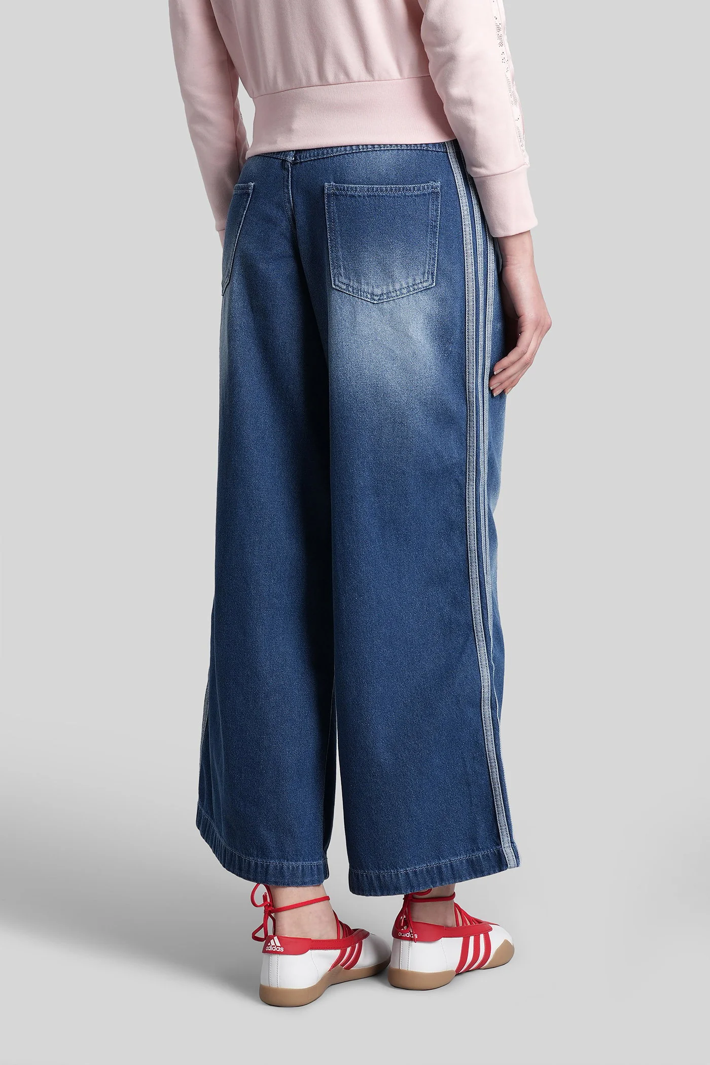 Denim Wide Pants in cyan denim - Image 3