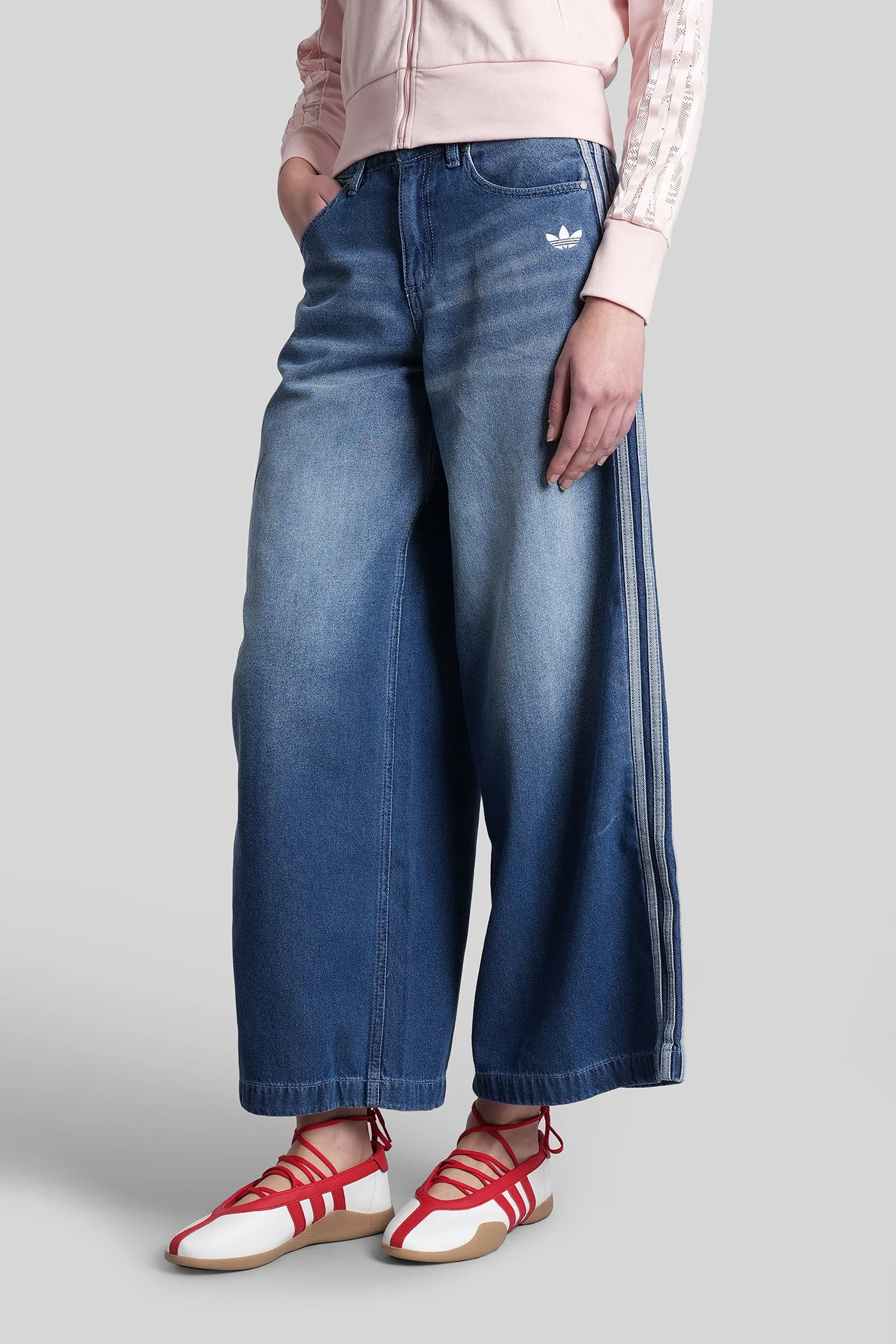 Denim Wide Pants in cyan denim - Image 4