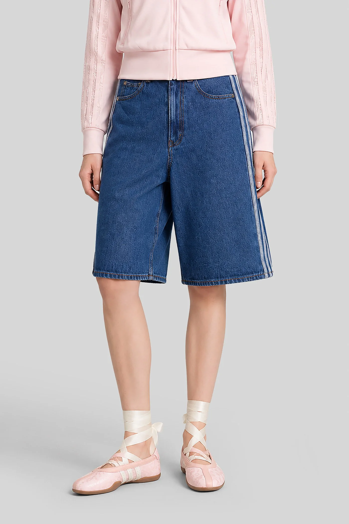 Firebird Jort D Shorts in cyan denim