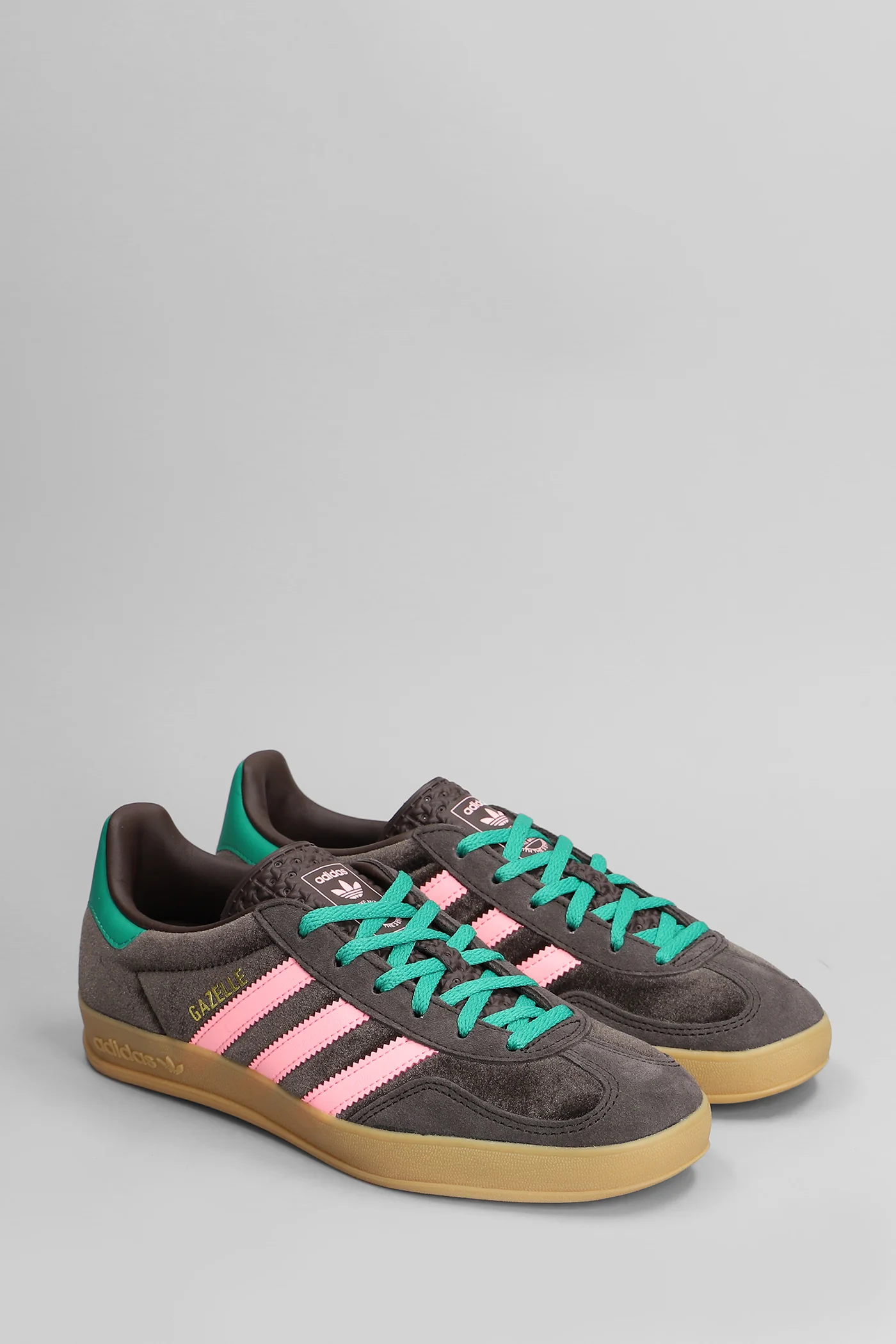 Gazelle Indoor Sneakers in brown velvet - Image 2