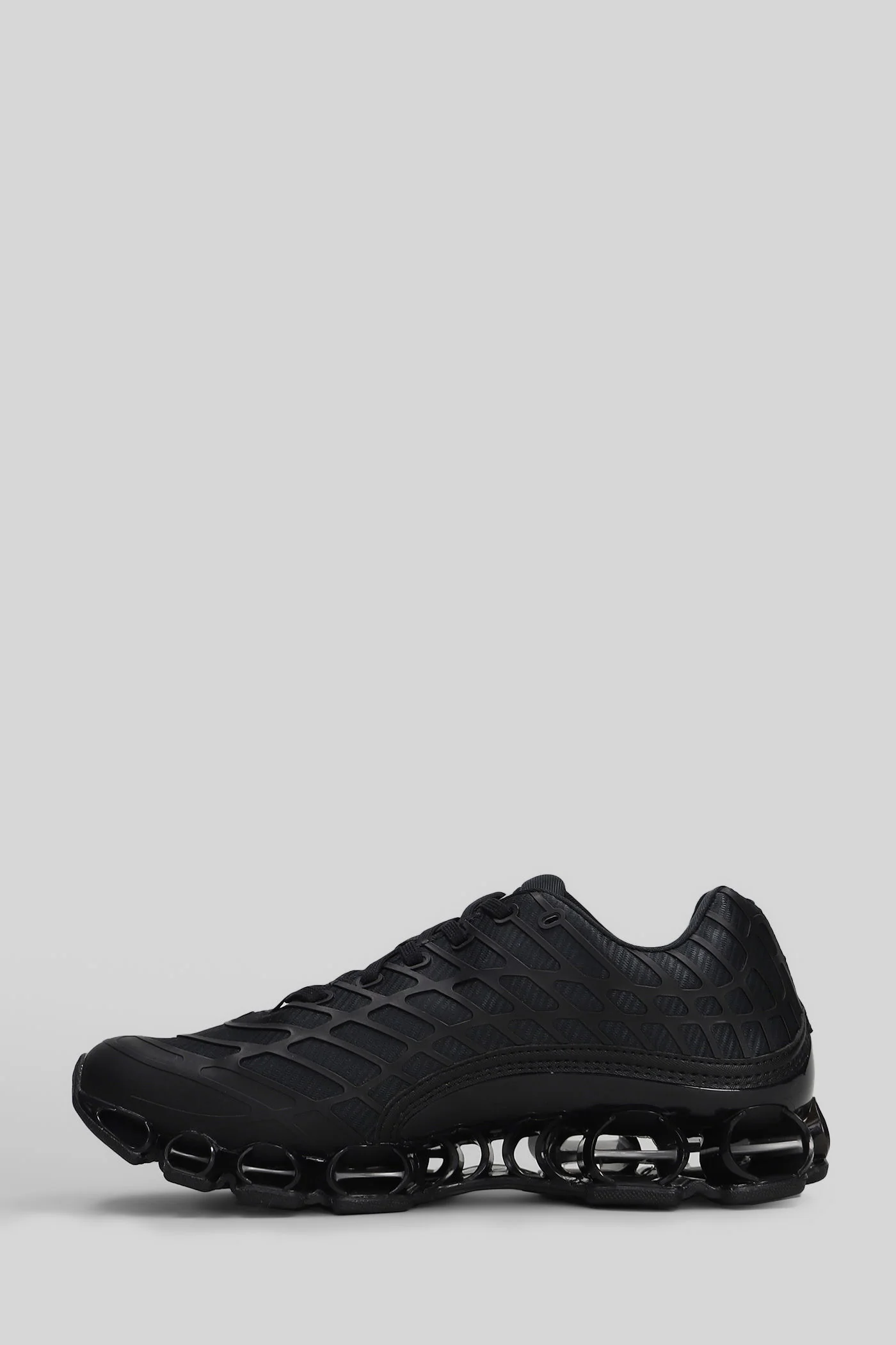Megaride F50 Sneakers in black leather and fabric - Image 3