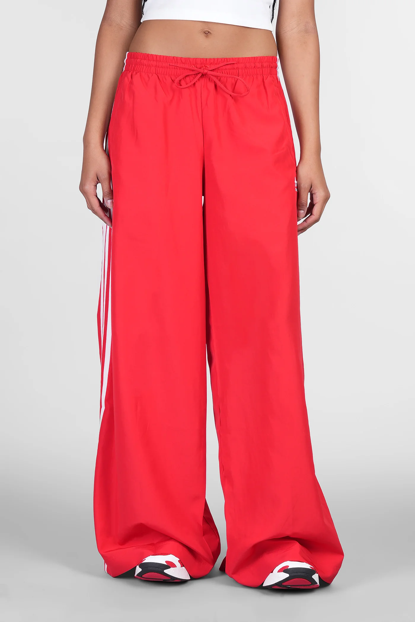 Pants in red nylon