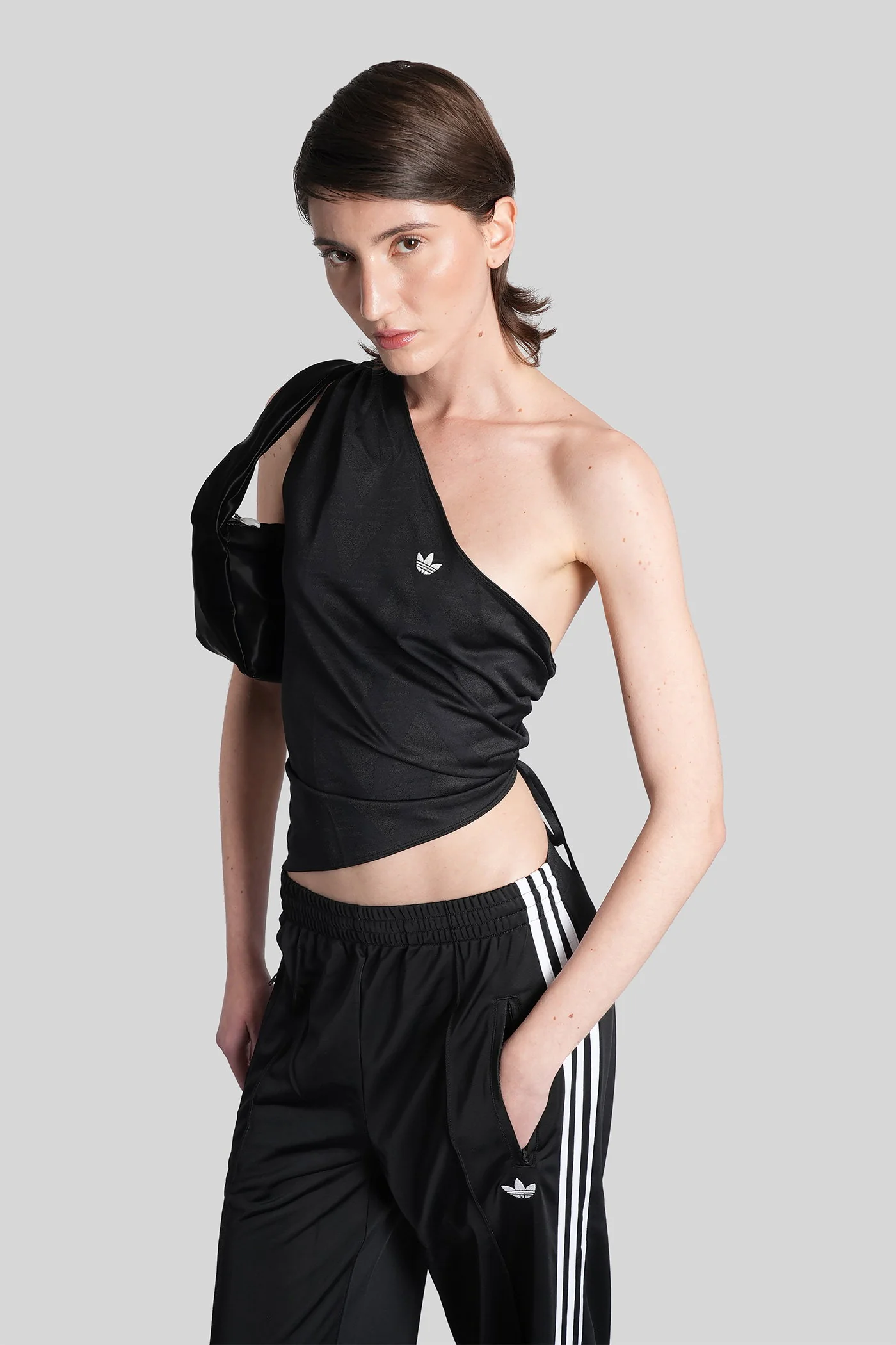 Rouched Top Topwear in black polyester - Image 2