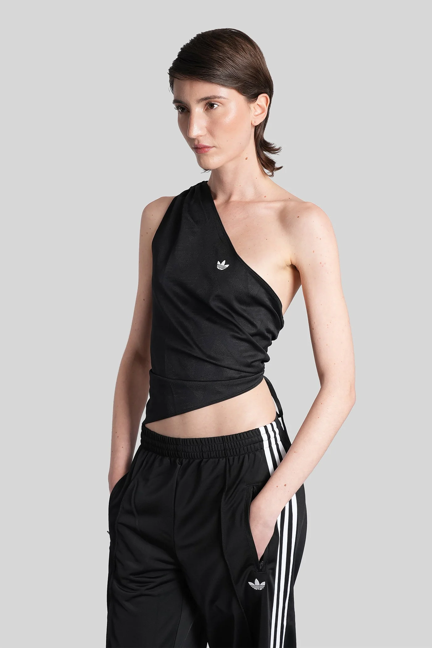 Rouched Top Topwear in black polyester - Image 4