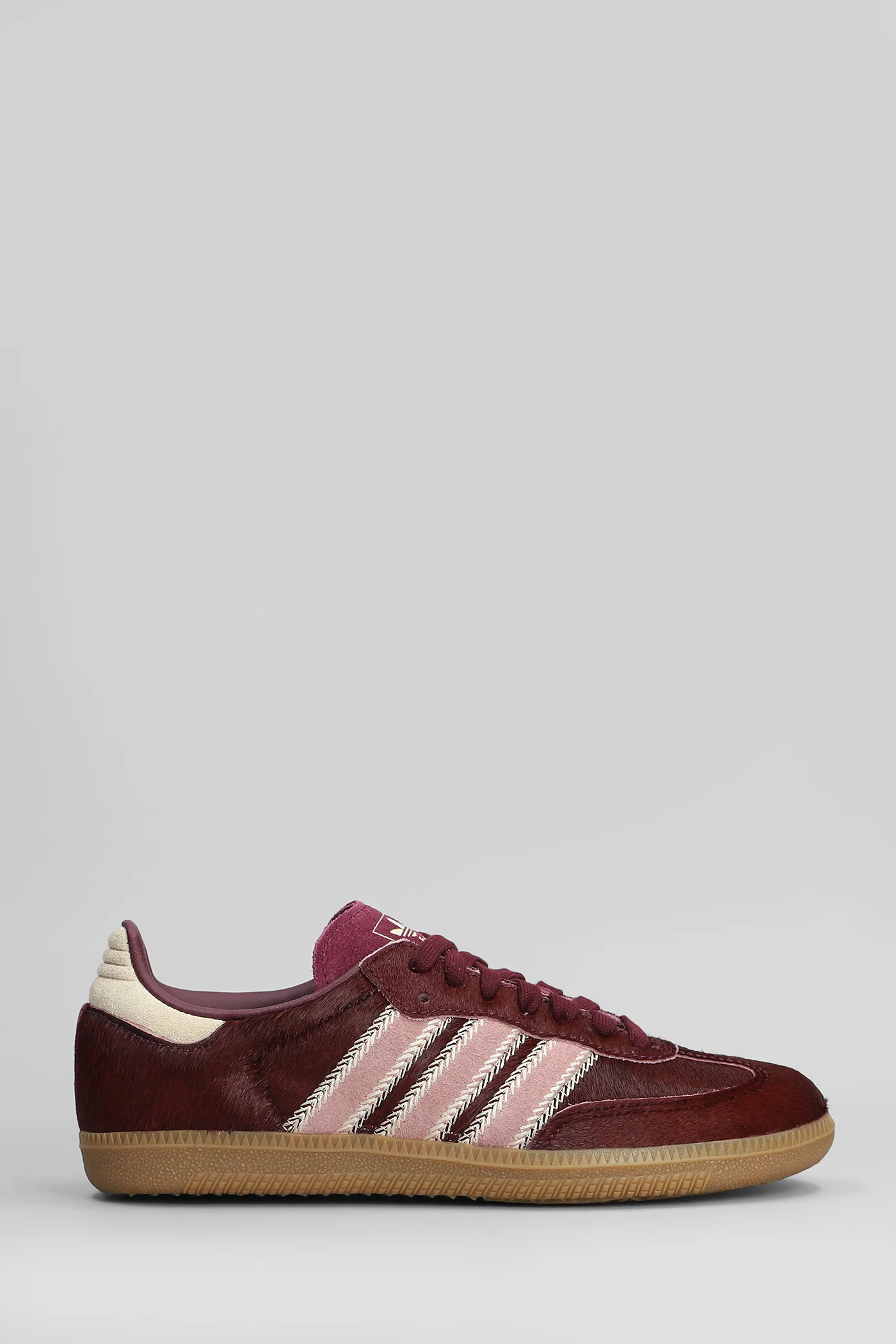 Samba Og Sneakers in bordeaux pony skin