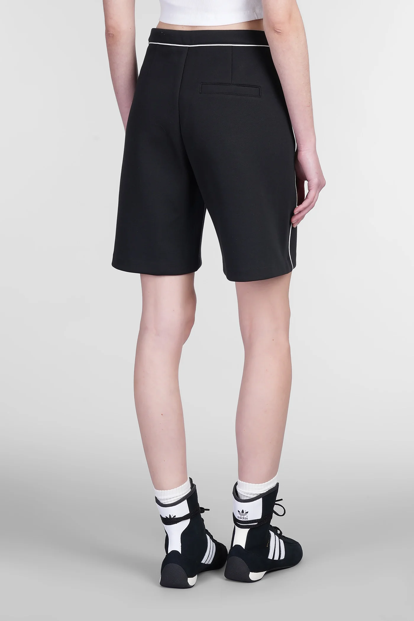 Shorts in black cotton - Image 3