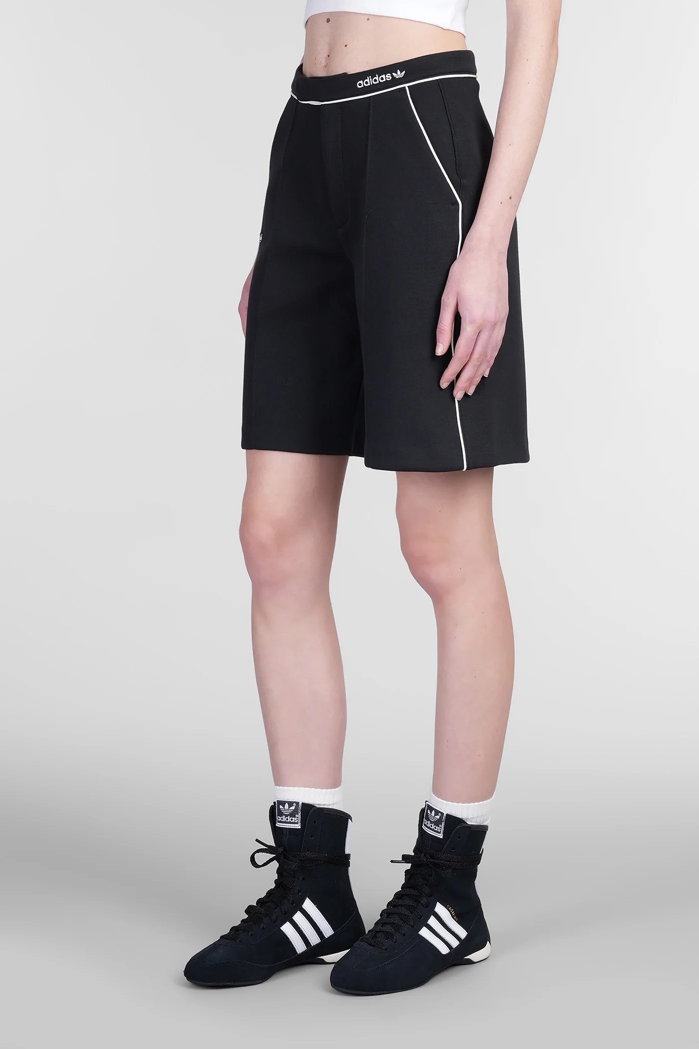 Shorts in black cotton - Image 4