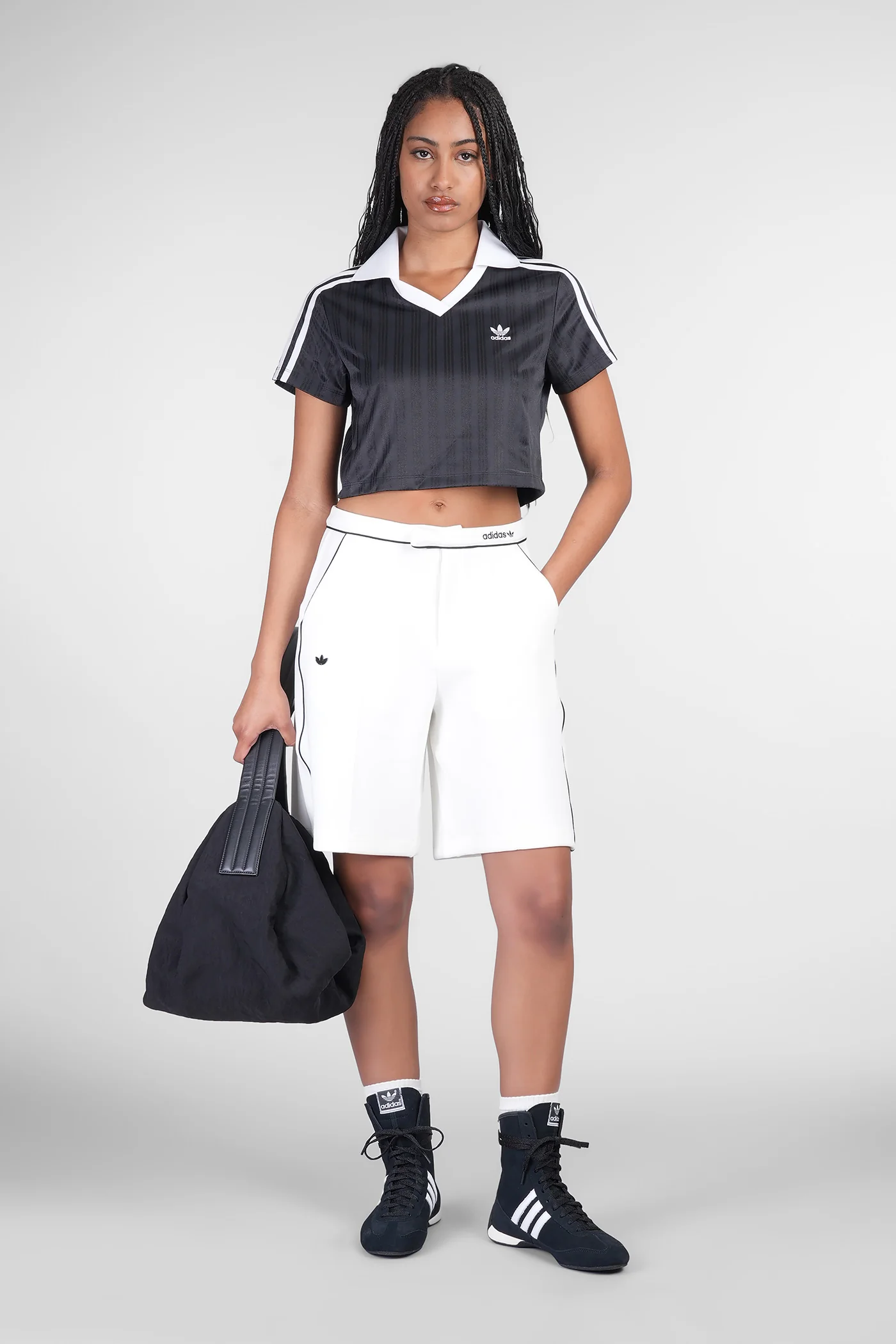 Shorts in white cotton - Image 2