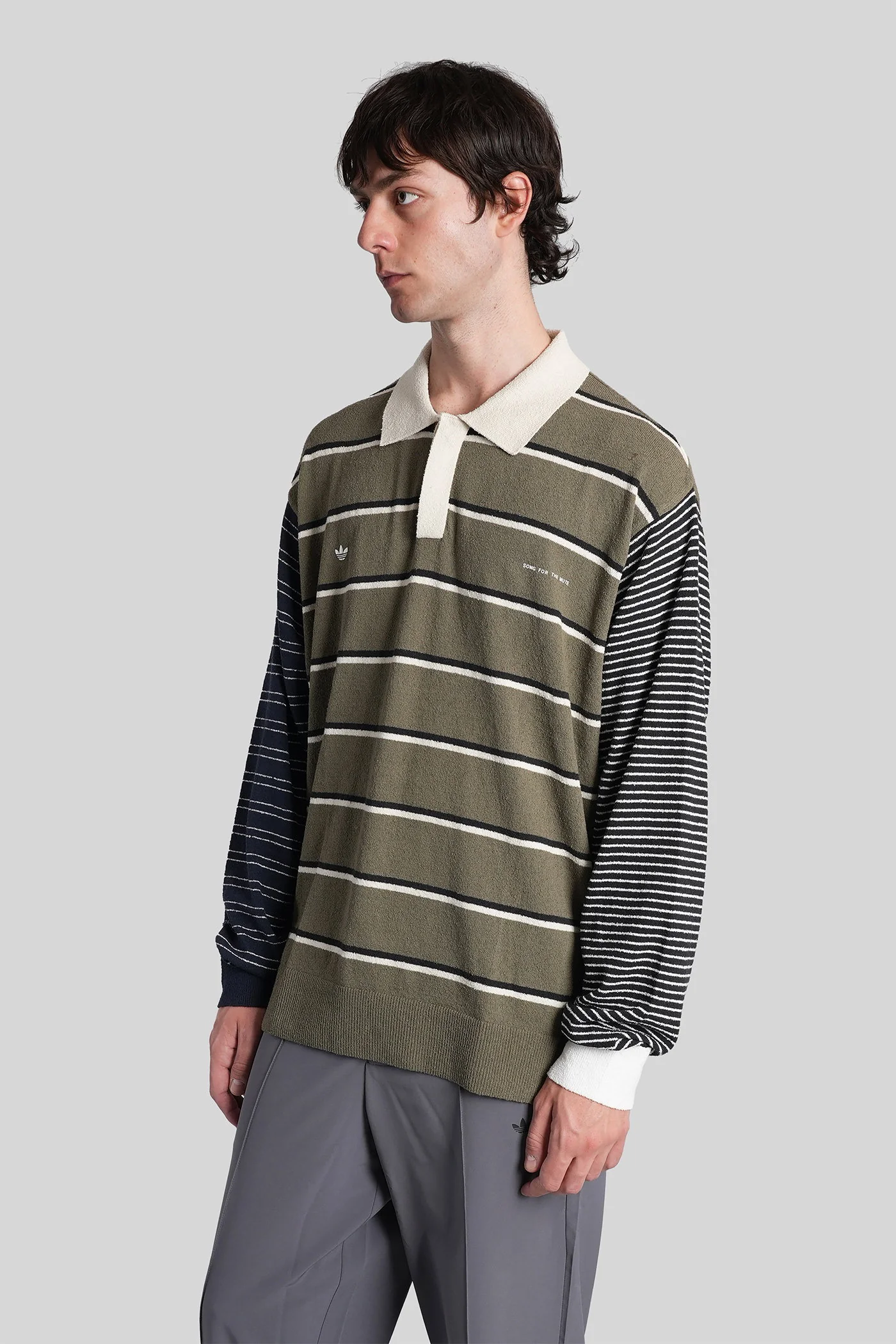 Adi 007 Ls Tee Polo in green cotton - Image 4