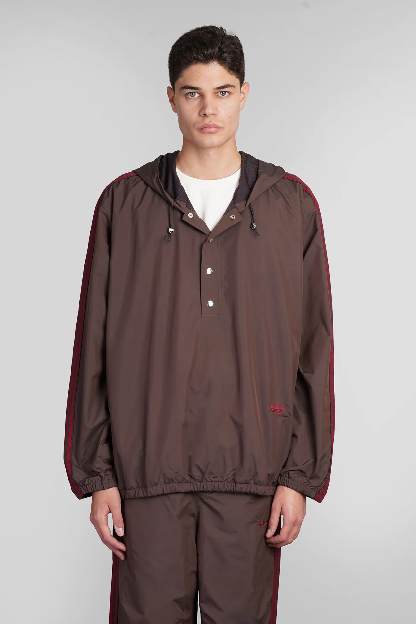 Nylon Anorak Casual jacket in brown nylon