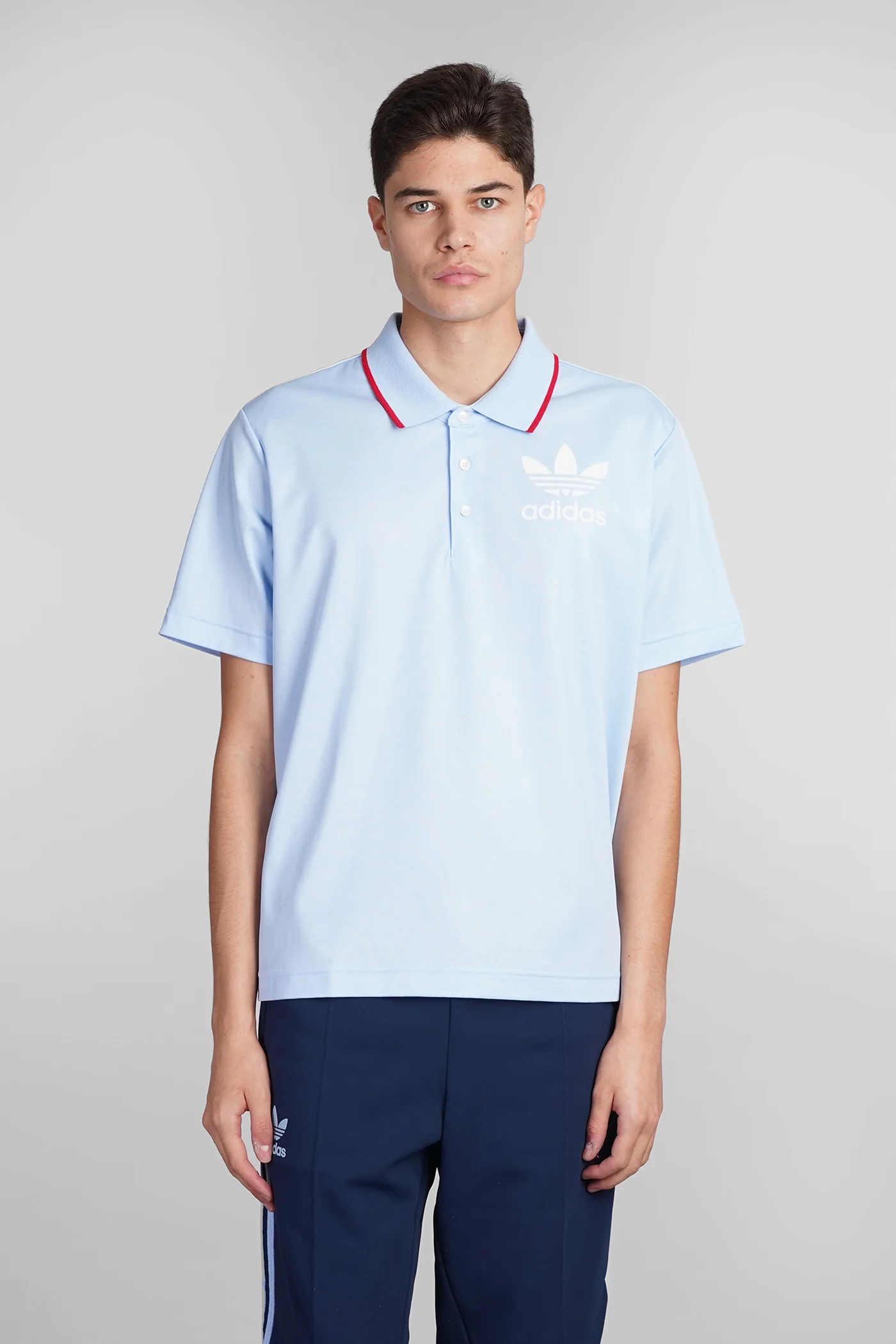 S-S Polo Polo in cyan cotton