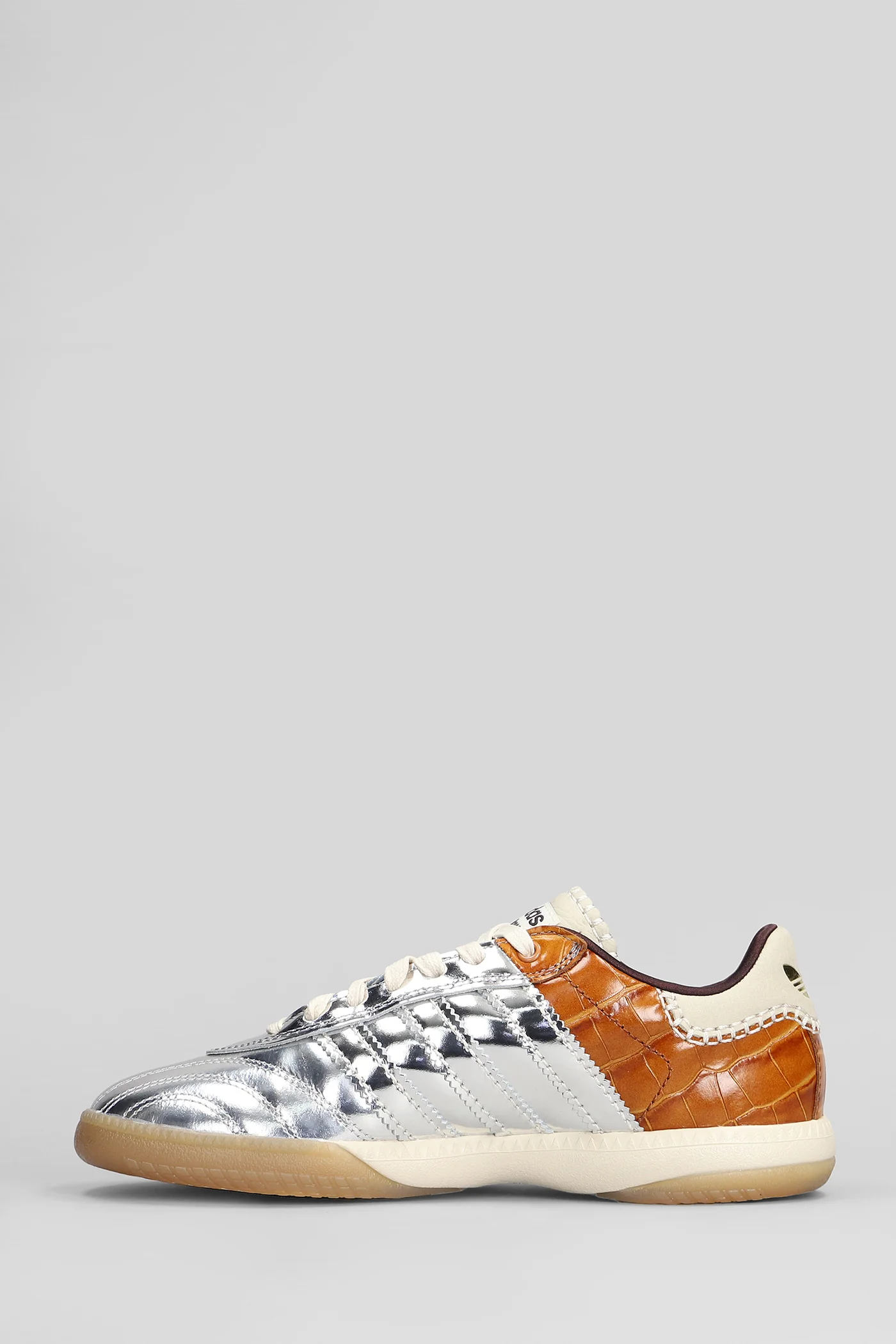 Samba Metallic Sneakers in silver leather - Image 3