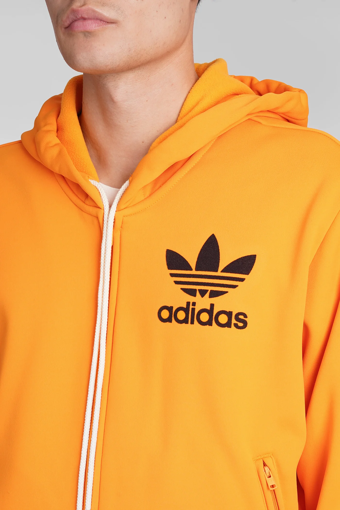 Track Hoodie Sweatshirt in orange polyester - Image 5