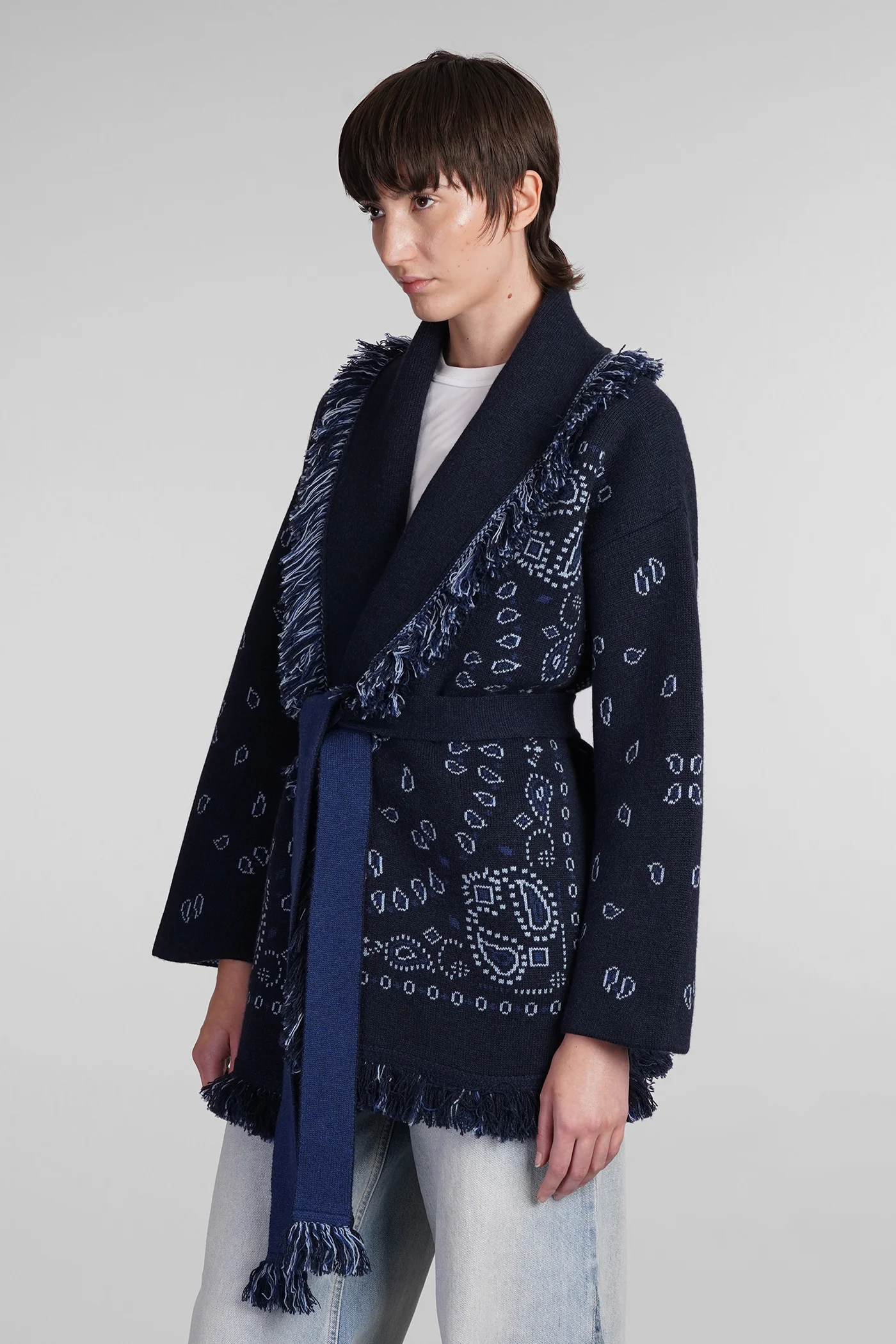 Cardigan in blue cashmere - Image 4