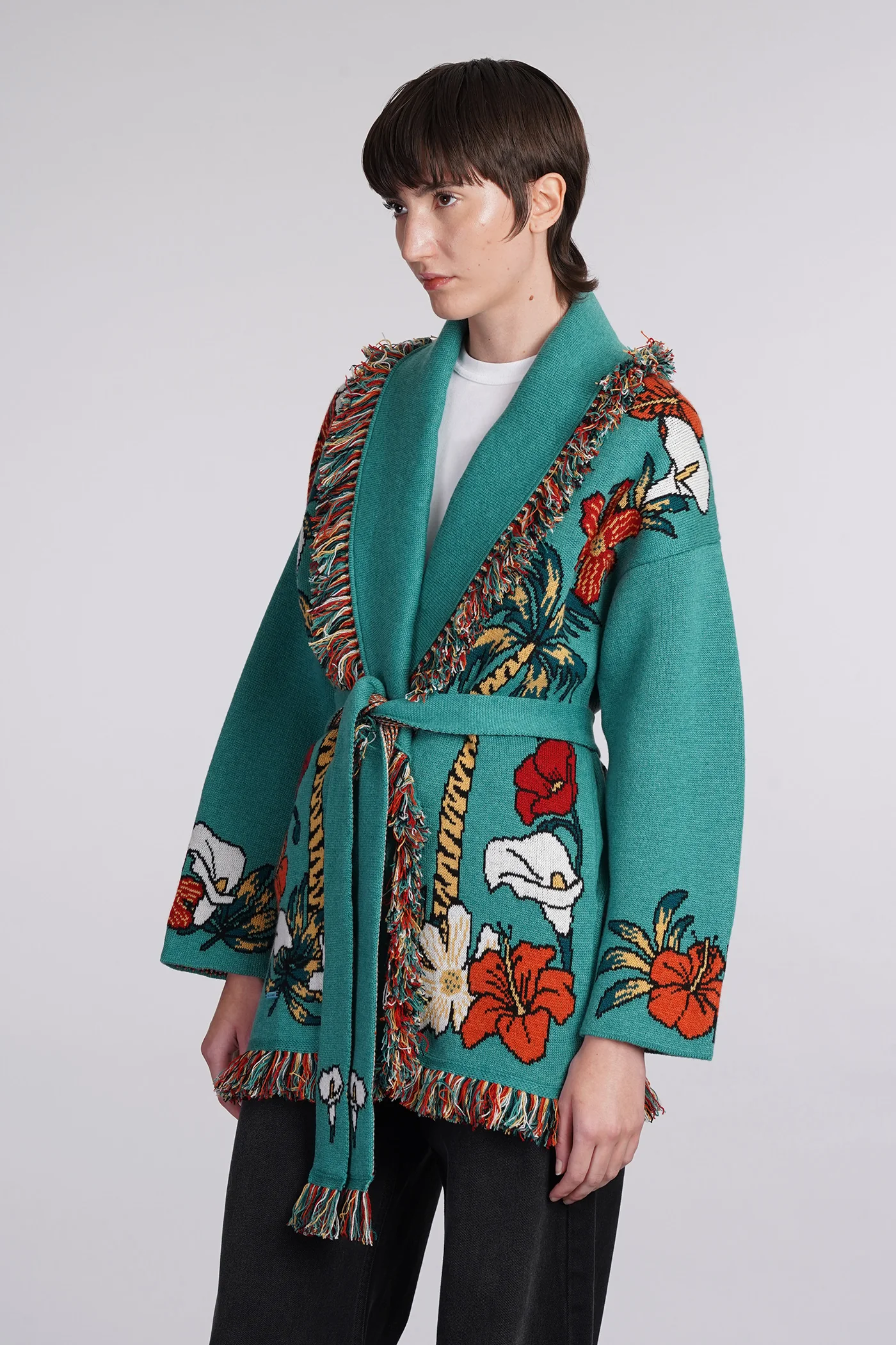 Cardigan in green cashmere - Image 4